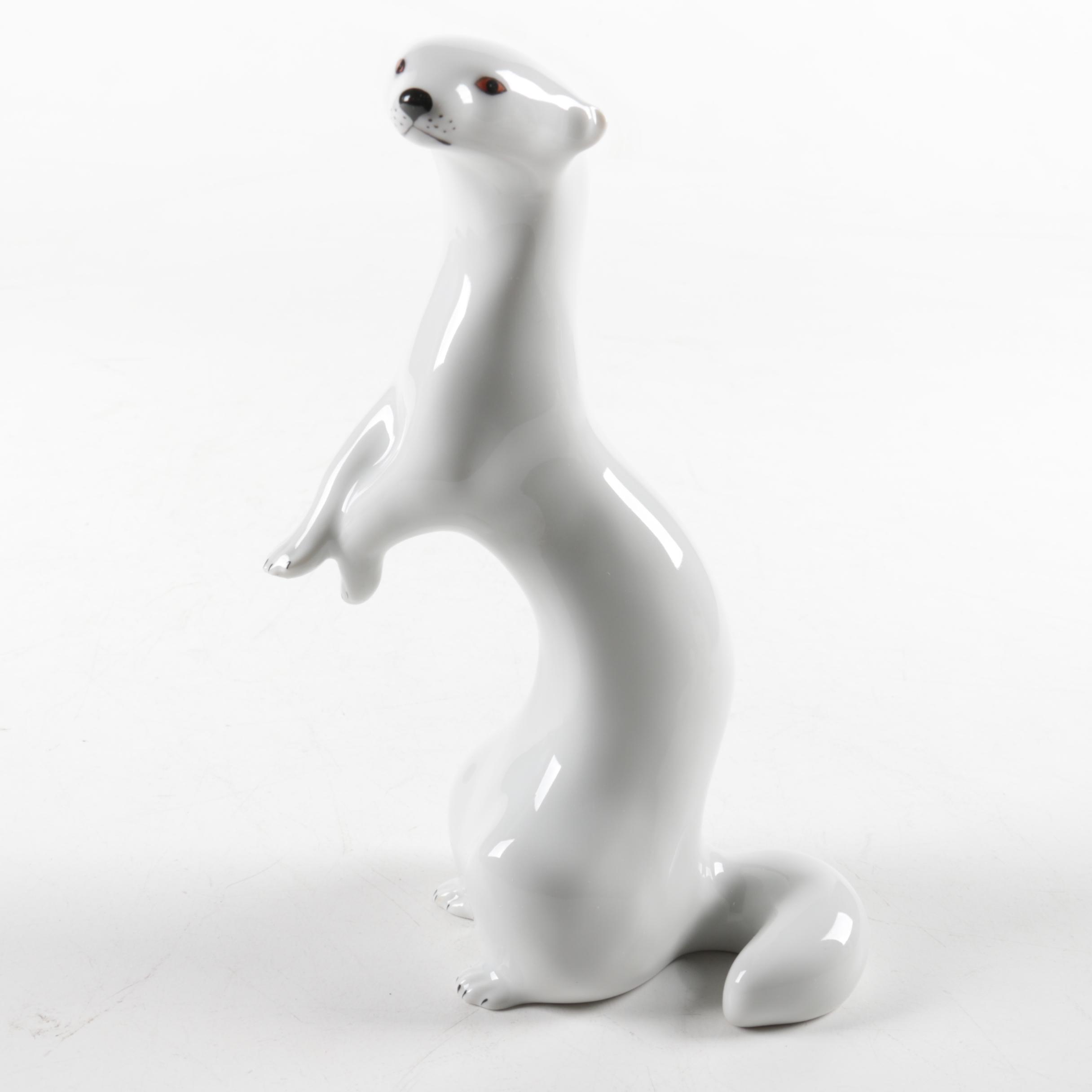 Porcelain Animal Figurines Featuring The Royal Factory of Lomonosov