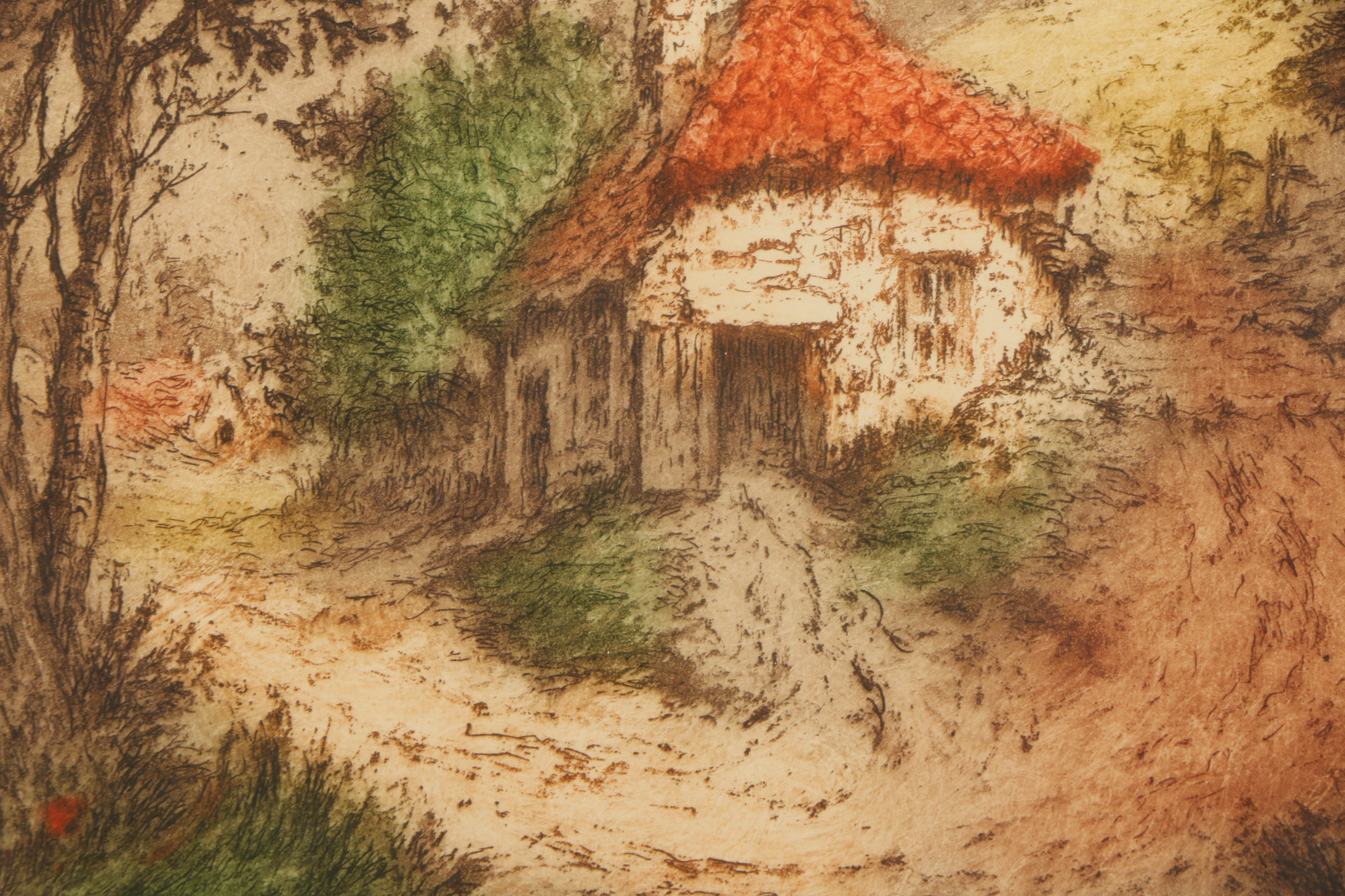 Camilla Lucas Etching on Paper "Le Tournaut"