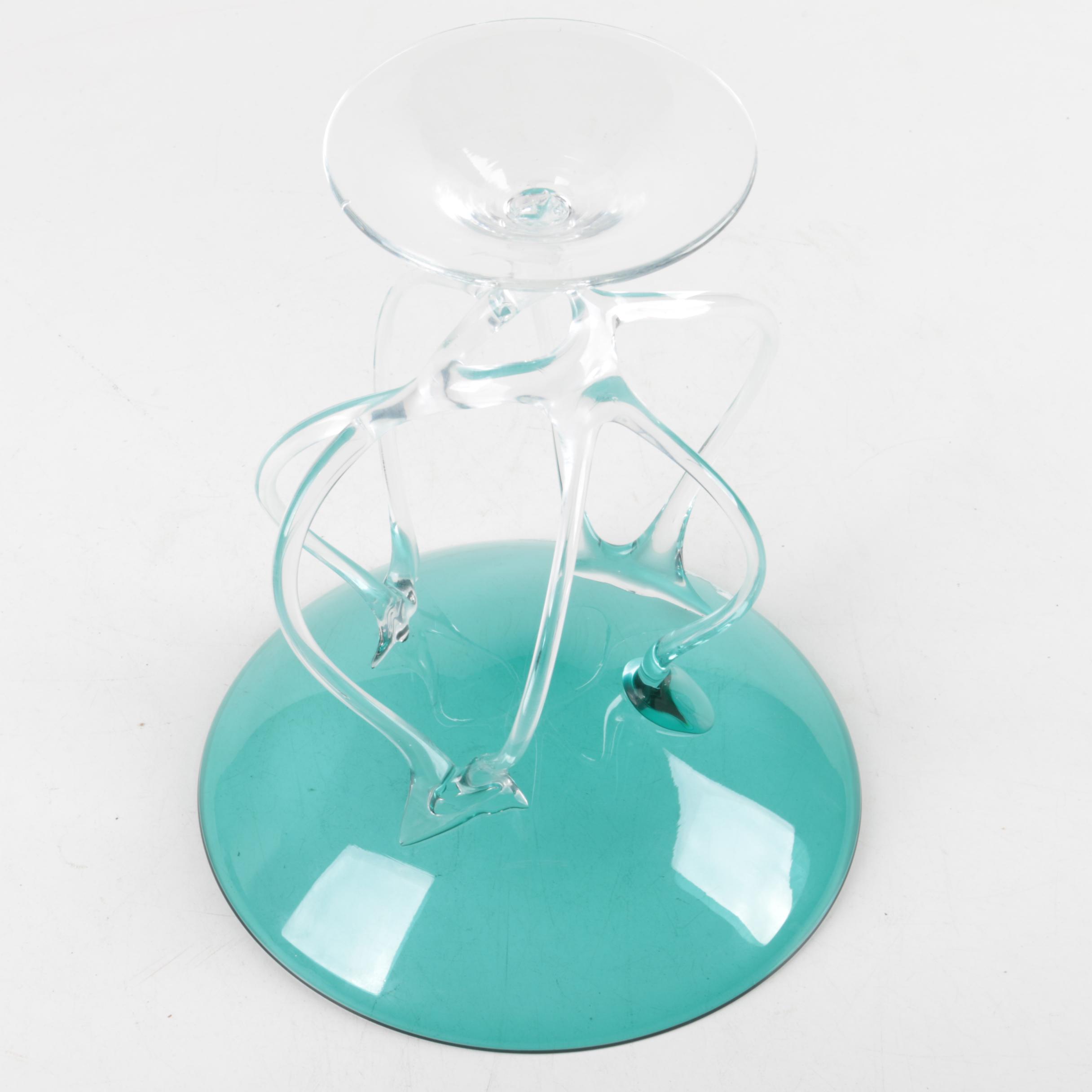 Macocha Style Art Glass Decorative Bowl