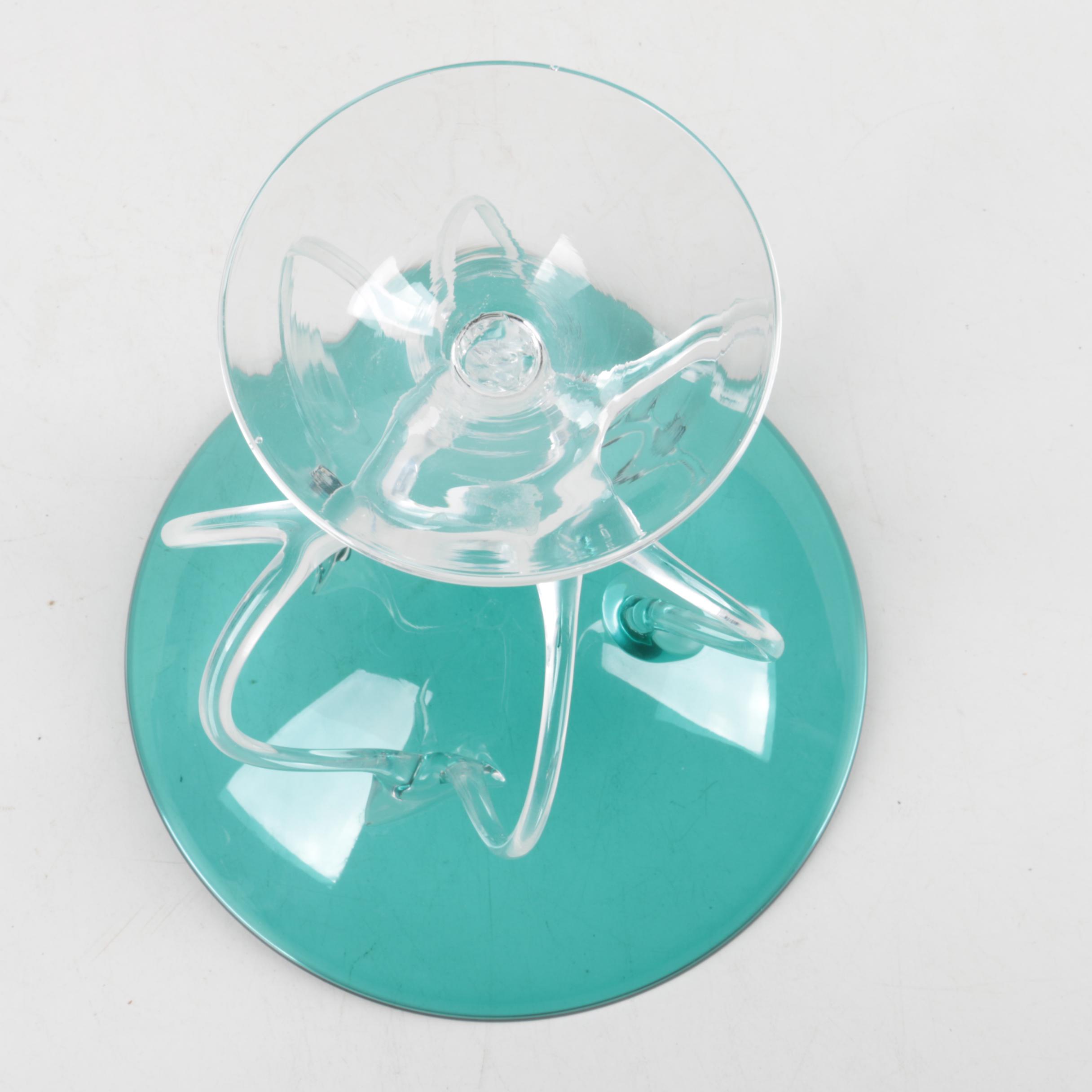 Macocha Style Art Glass Decorative Bowl