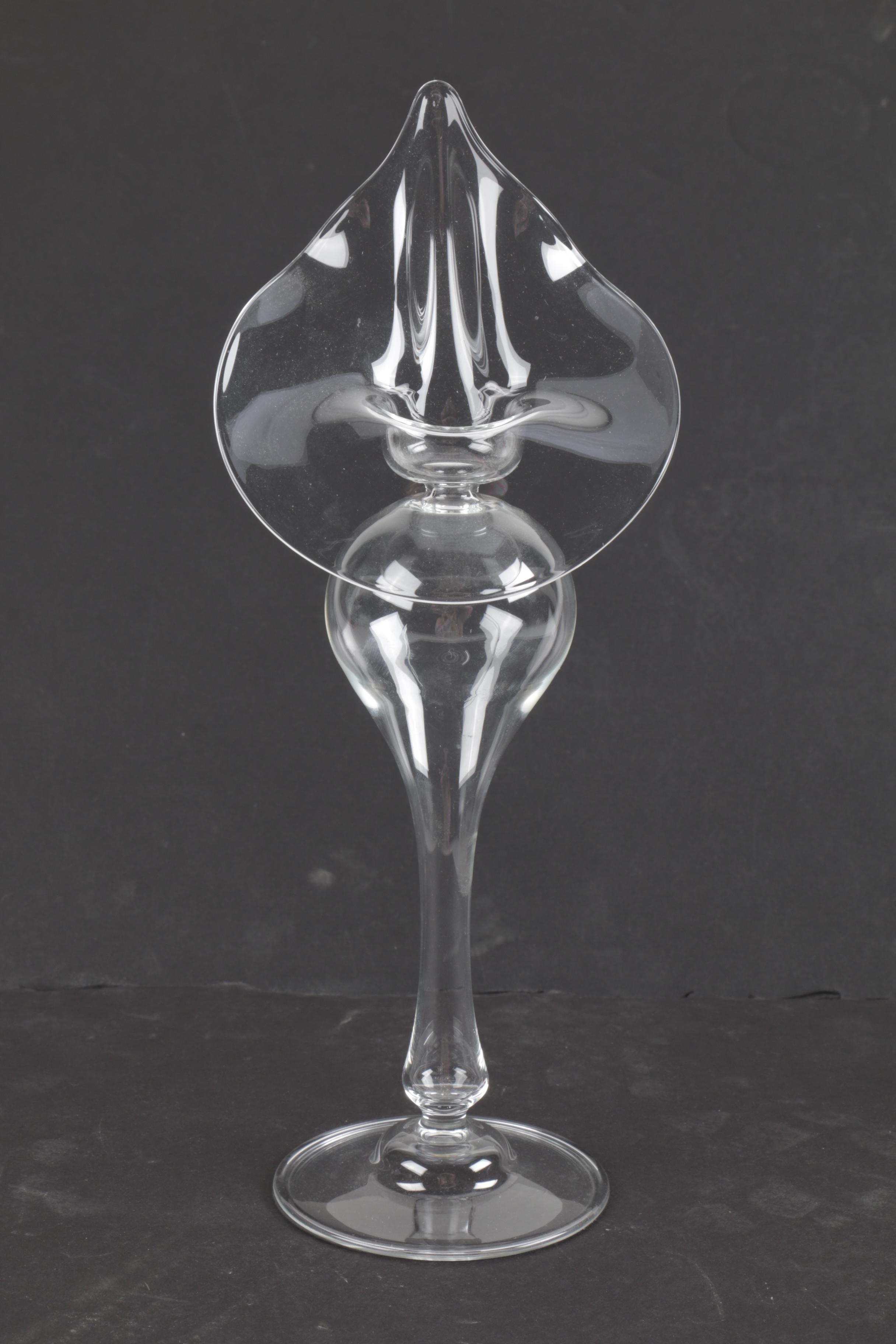 Glass Calla Lily Candlesticks