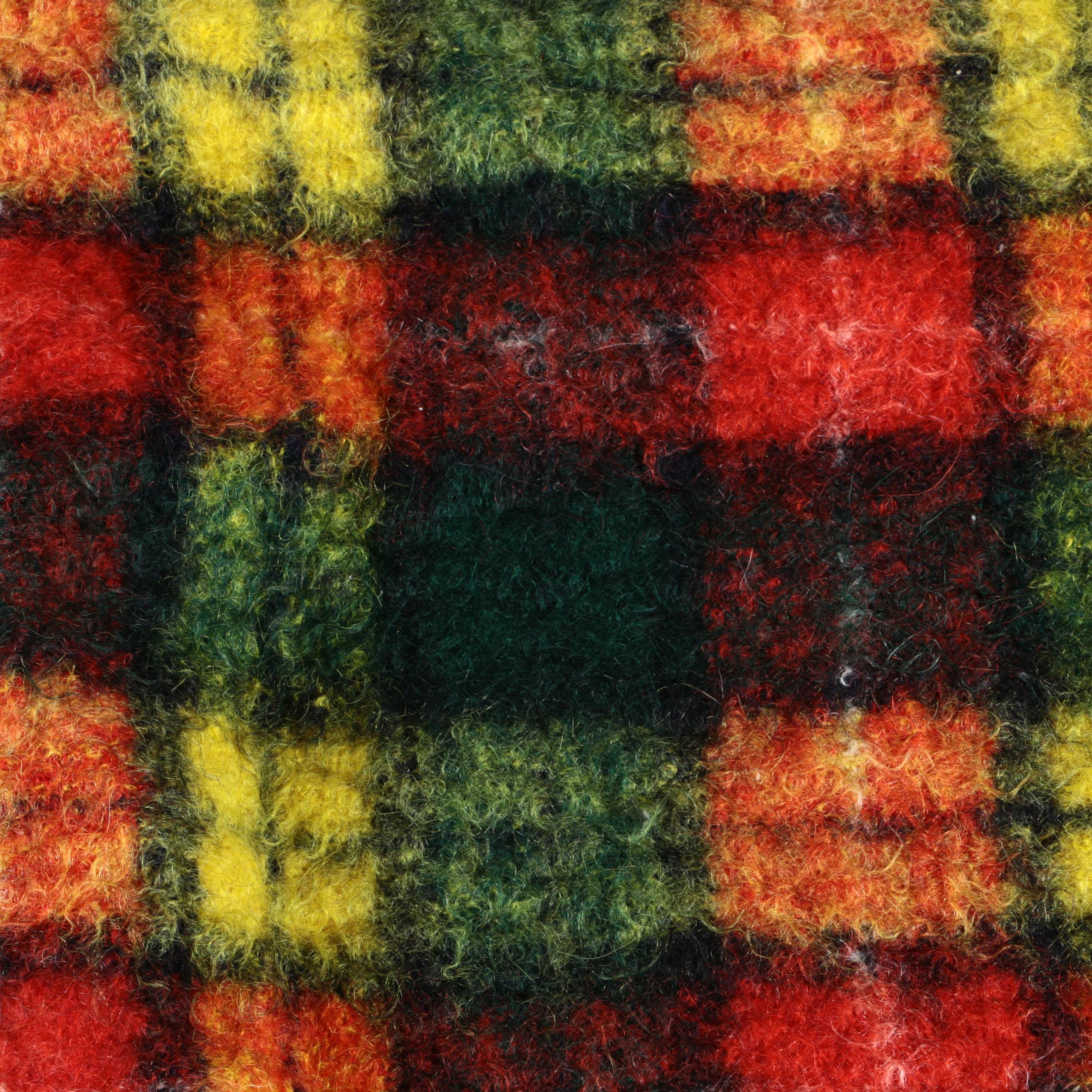 Vintage Mexican Serape Blanket and Plaid Throw