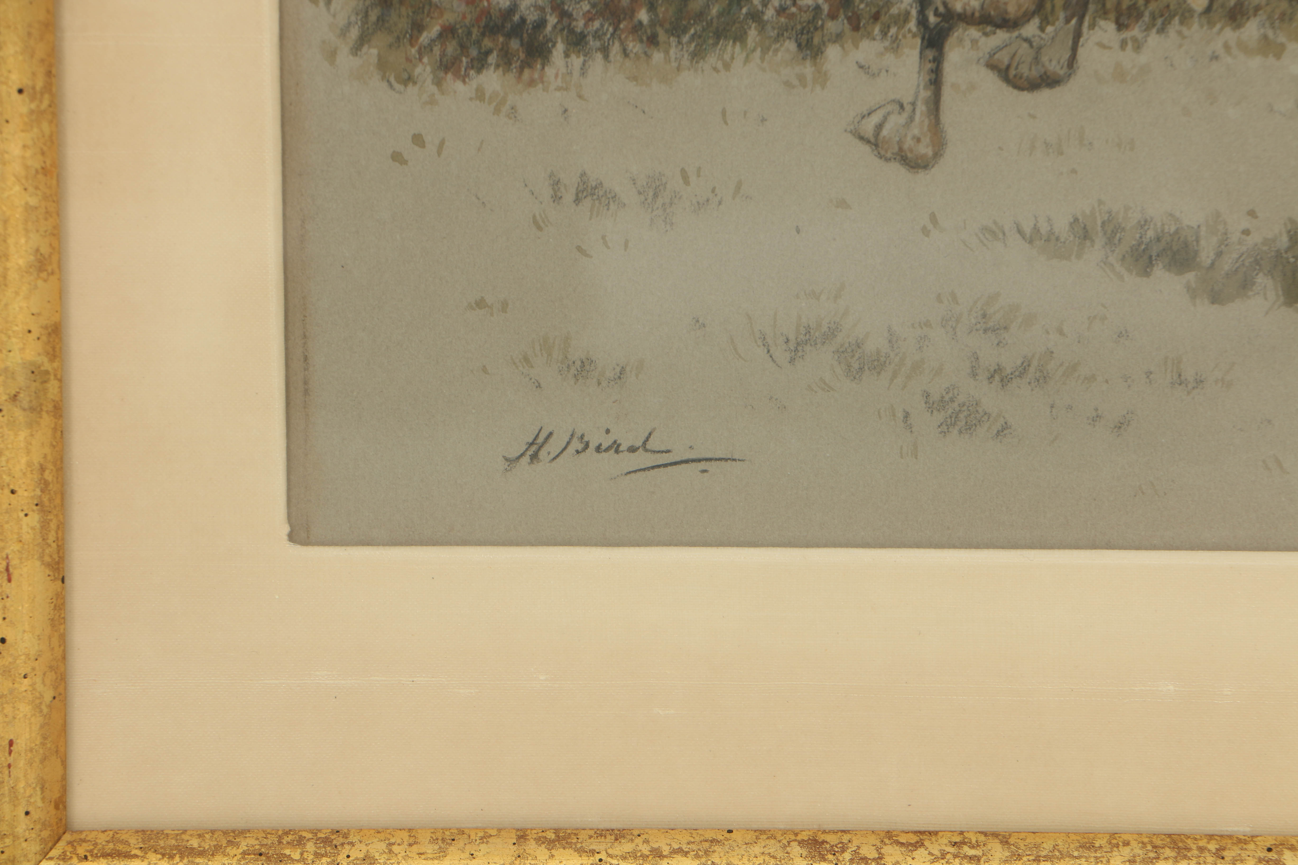 Pair of Harrington Bird Mixed Media Paintings of Equestrian Sporting Scenes