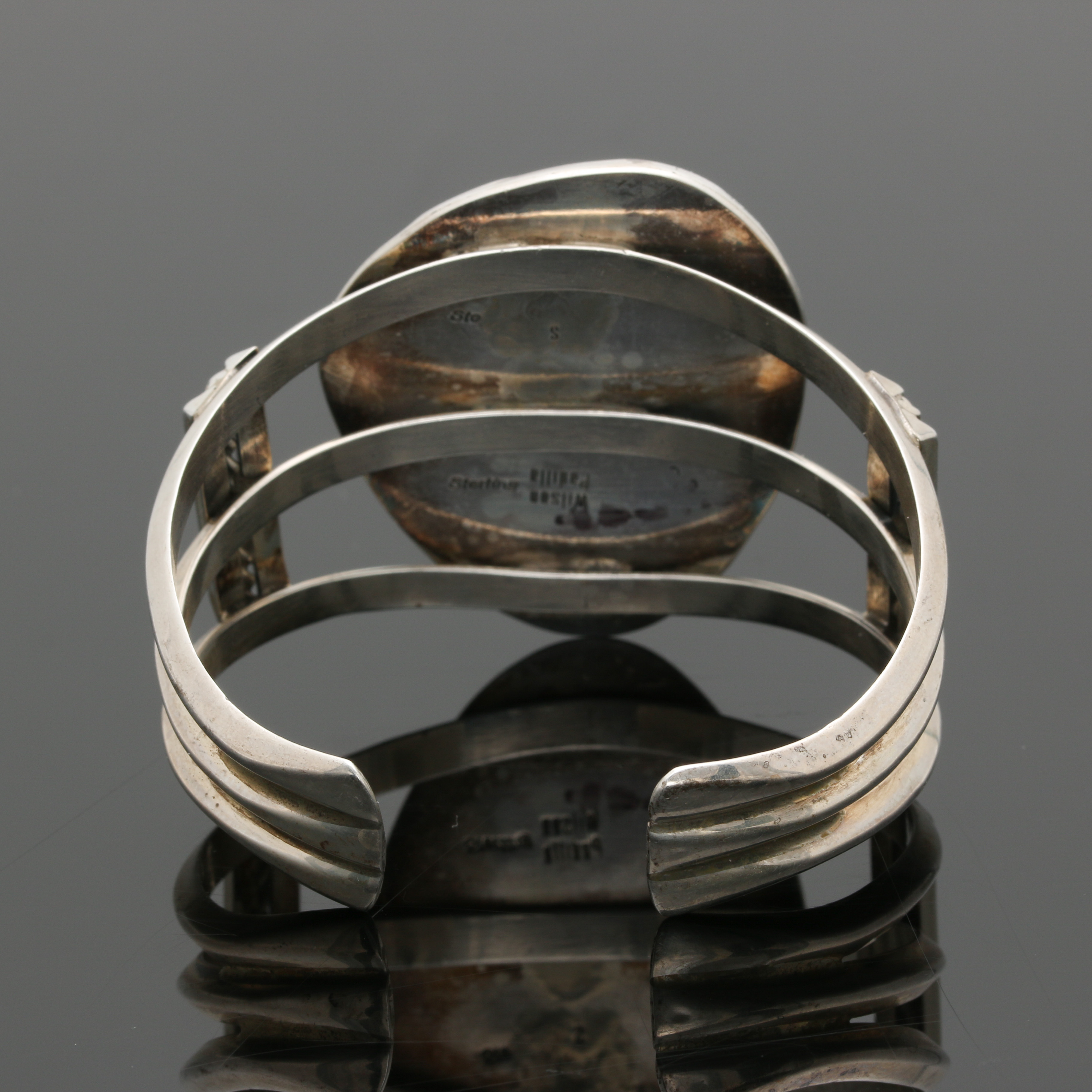 Wilson Padilla Navajo Sterling Silver Turquoise Cuff Bracelet