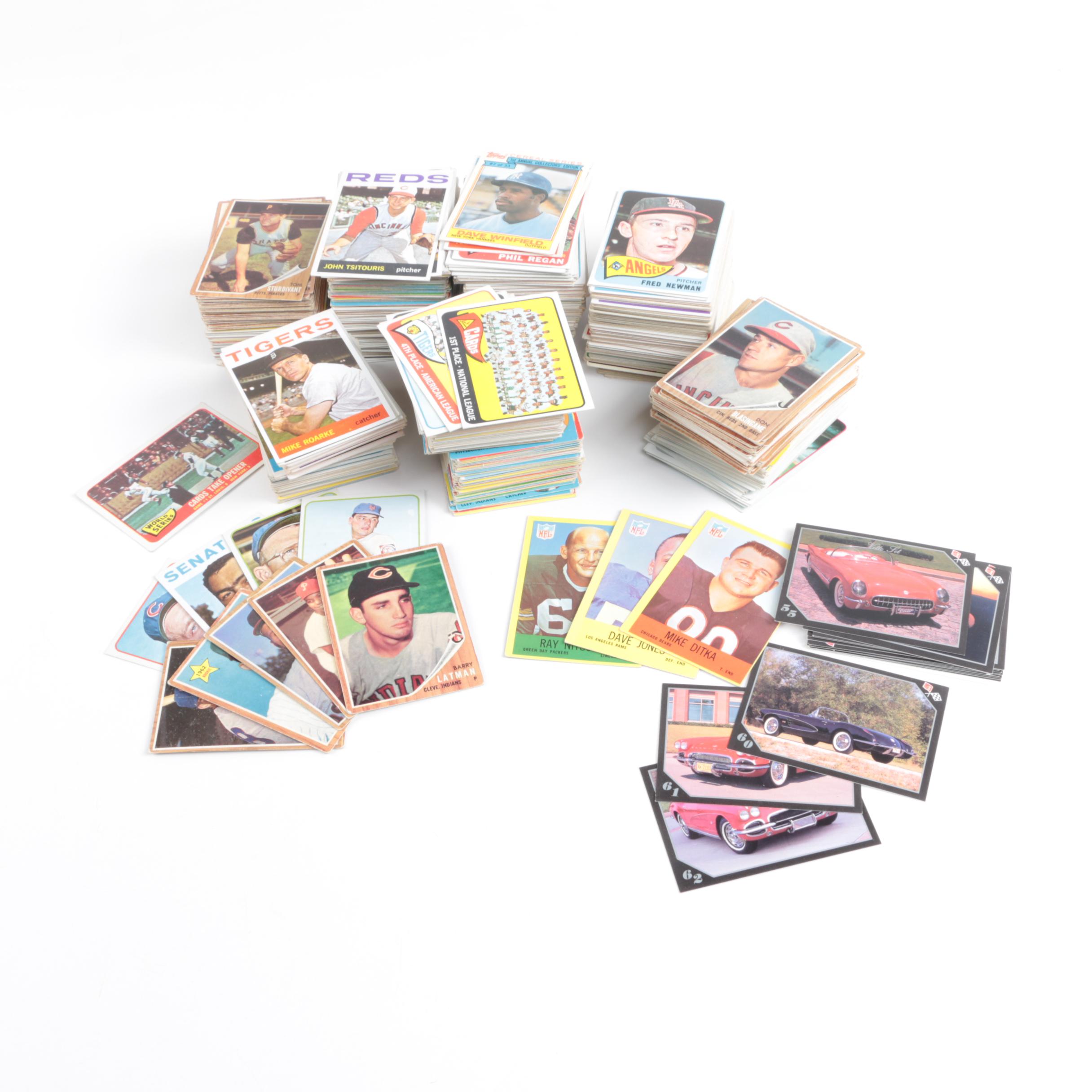 Assorted Sports and Vehicle Trading Cards