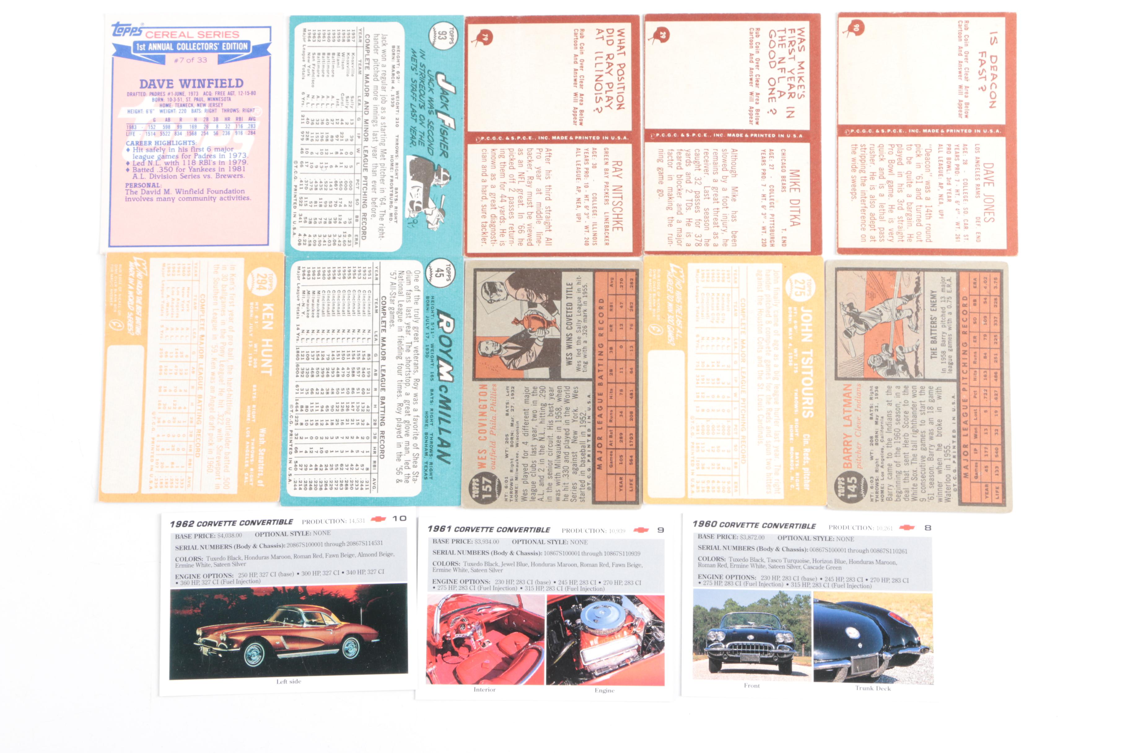 Assorted Sports and Vehicle Trading Cards