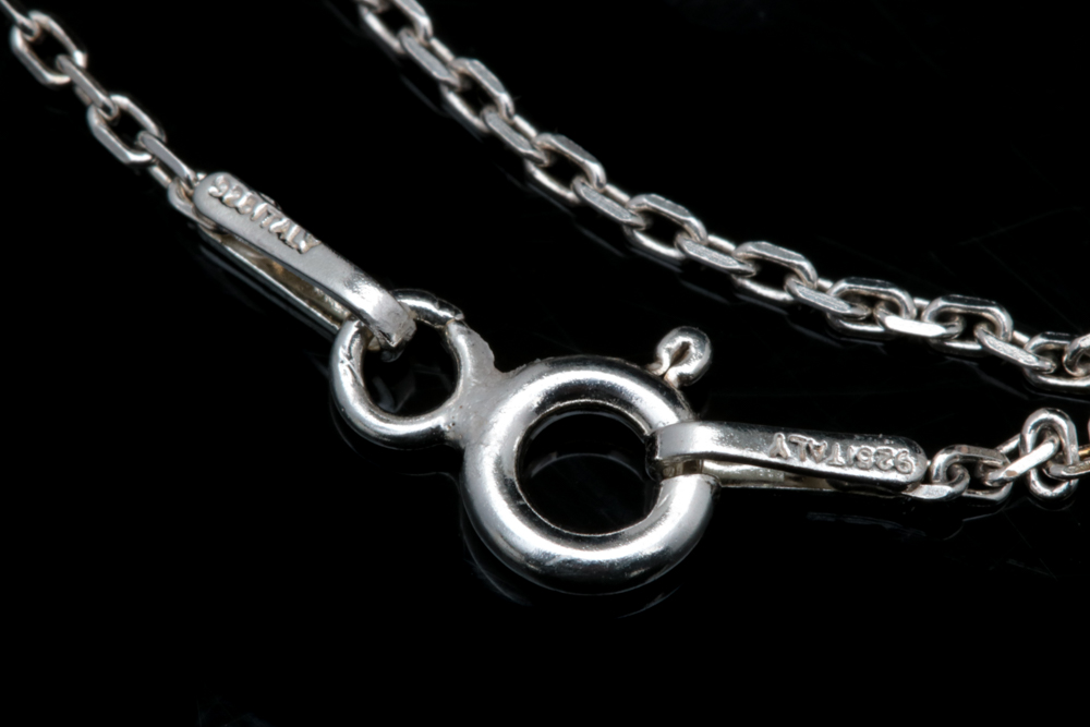 Sterling Silver and Green Quartz Pendant with Chain