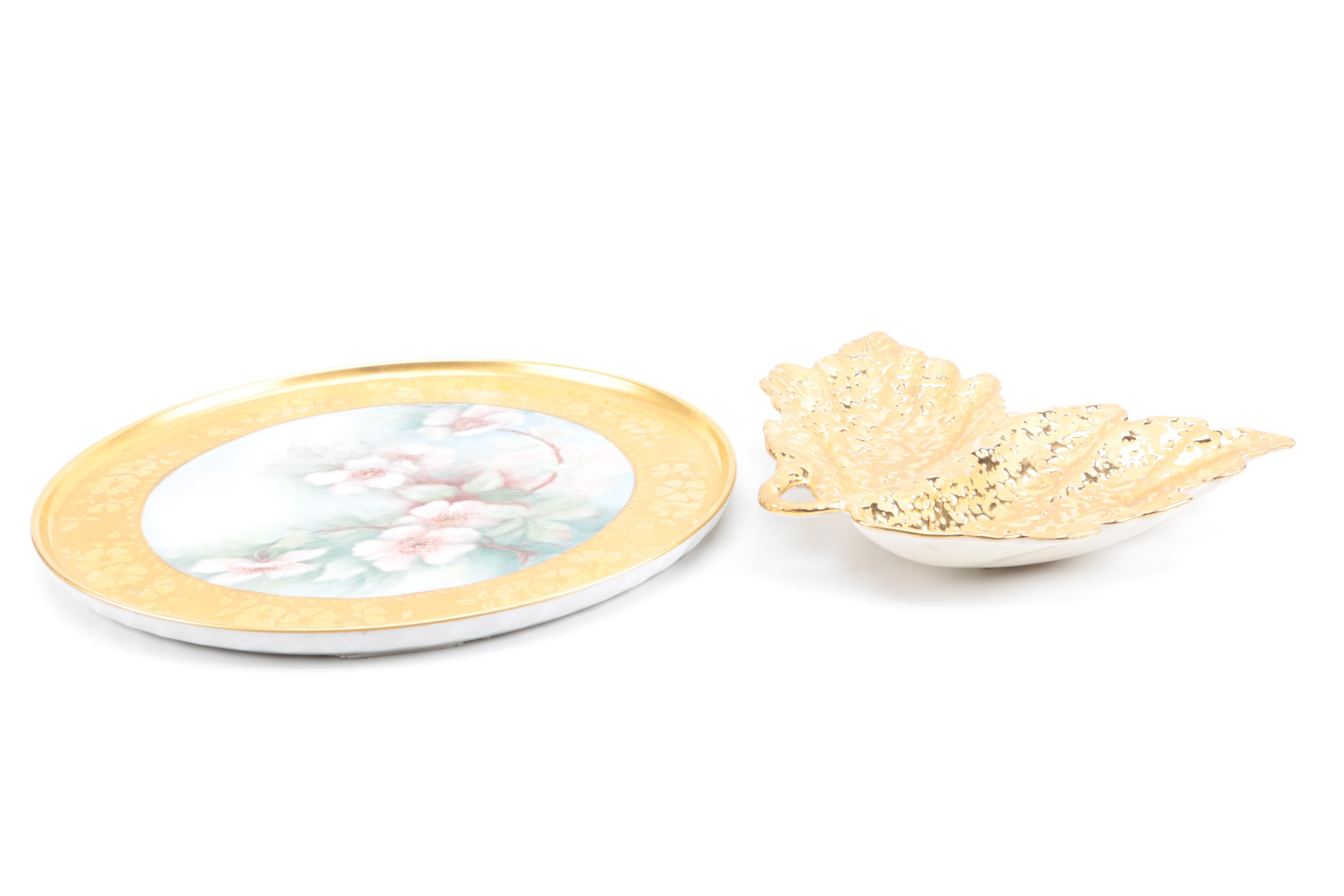 Hand Decorated Gilt Porcelain Decor