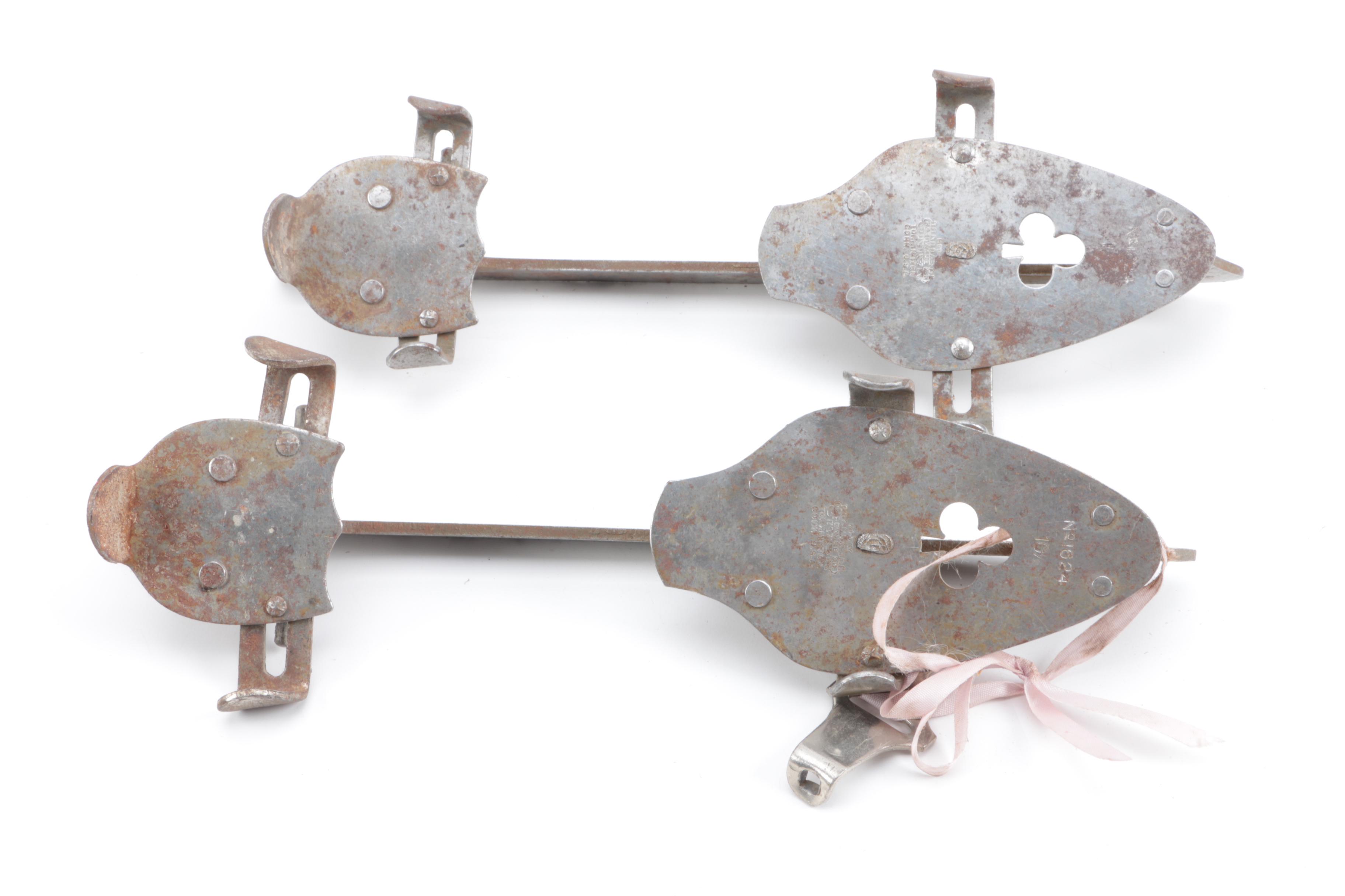 Pair of Vintage Metal Ice Skates