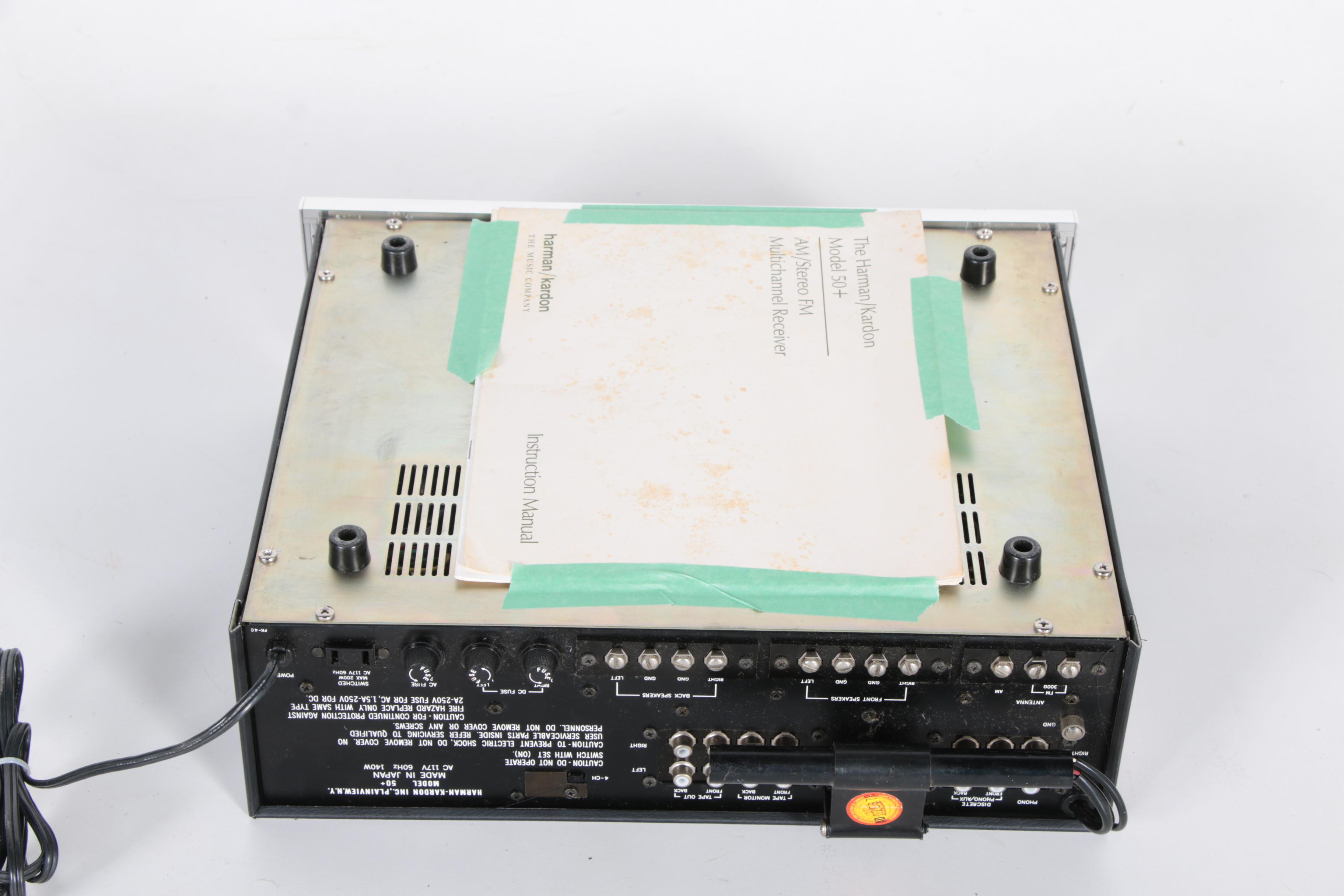 Vintage Harman-Kardon Model 50+ AM/FM Multichannel Stereo Receiver