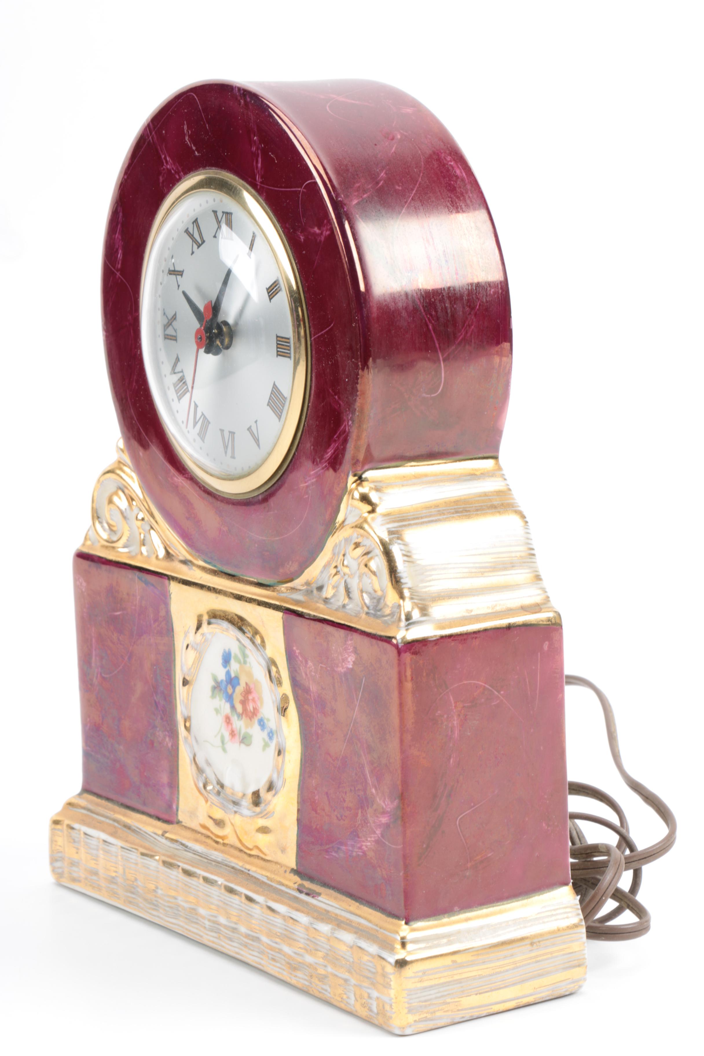 Vintage Sessions Electric Ceramic Mantel Clock
