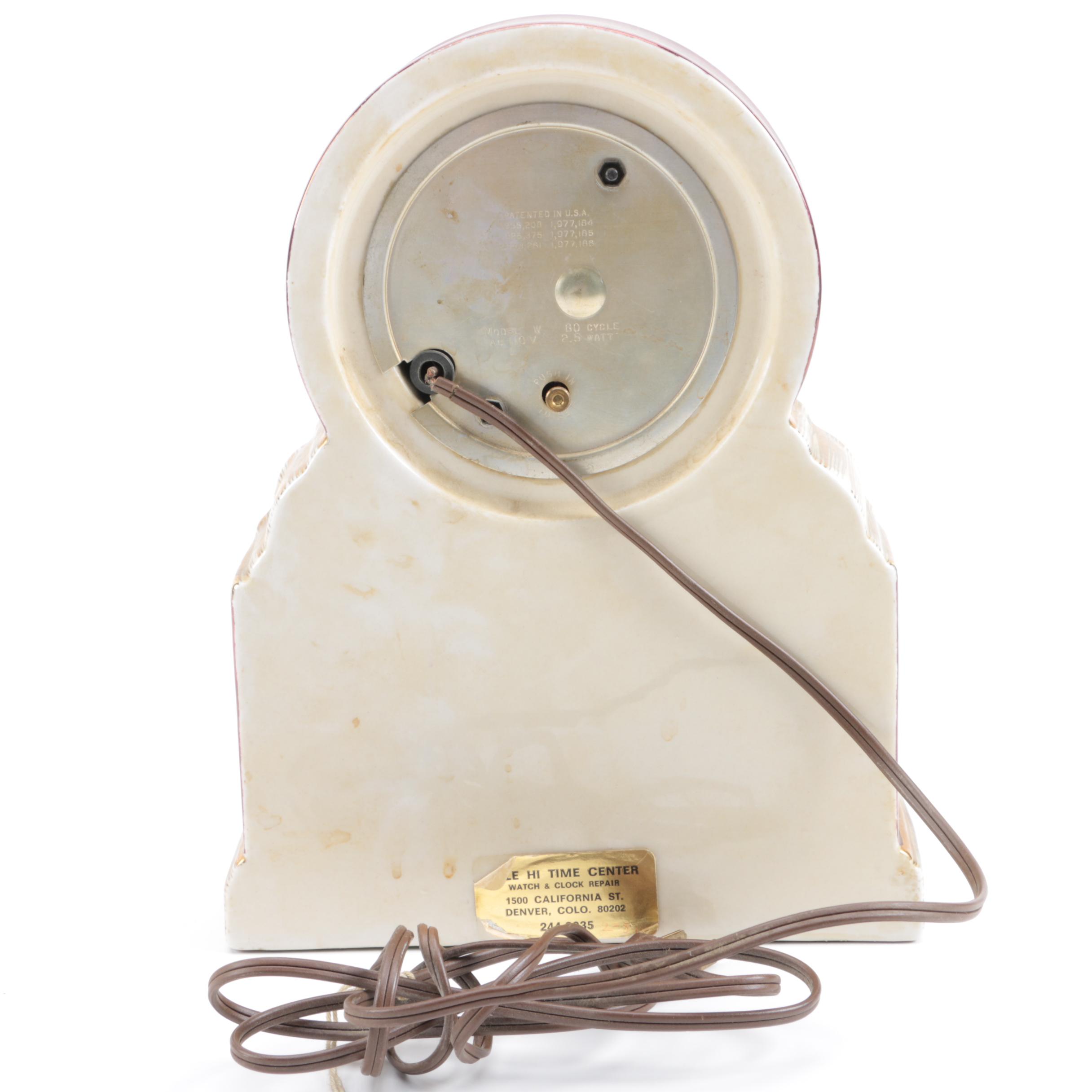 Vintage Sessions Electric Ceramic Mantel Clock