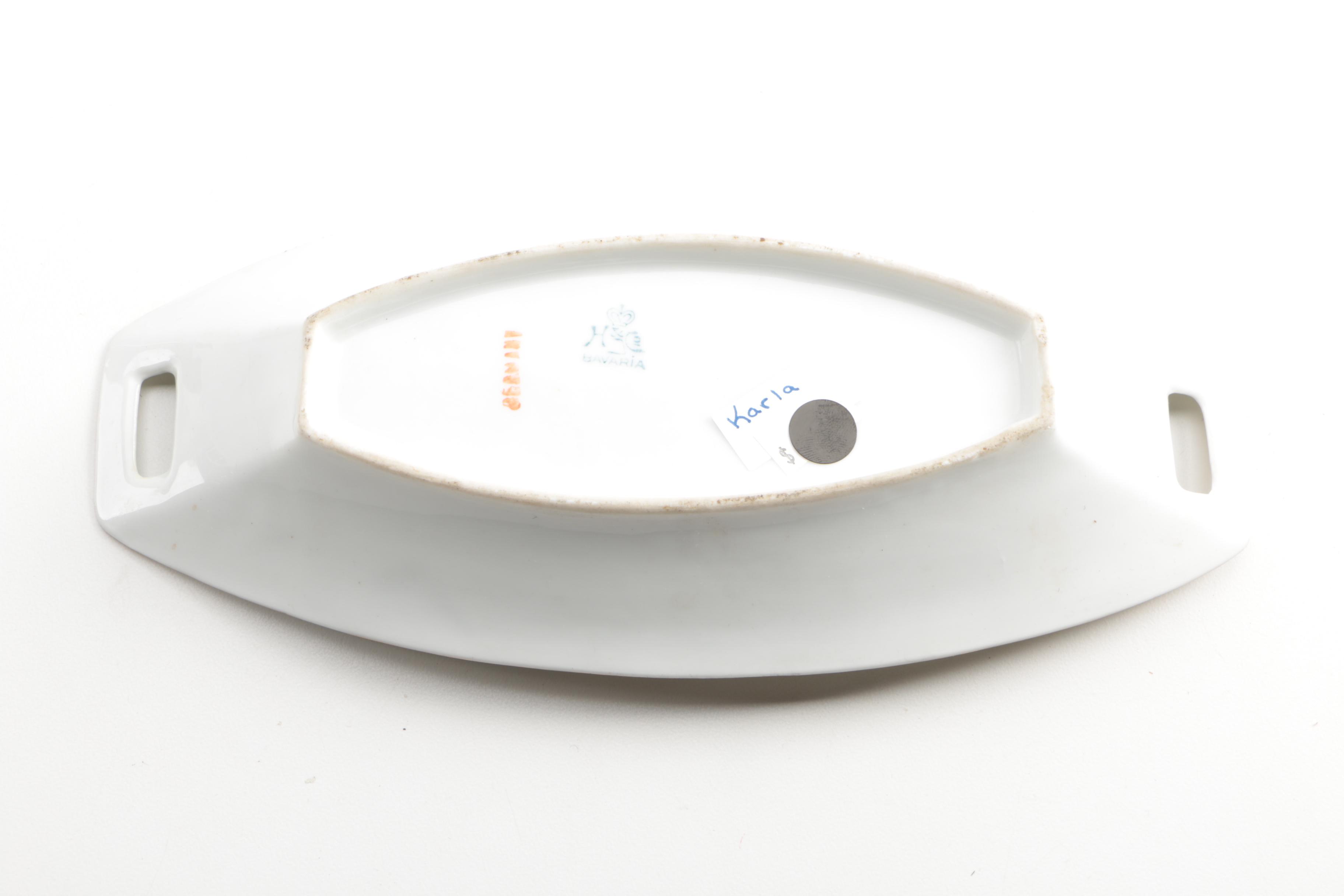 Vintage and Antique Bavarian Celery Dishes