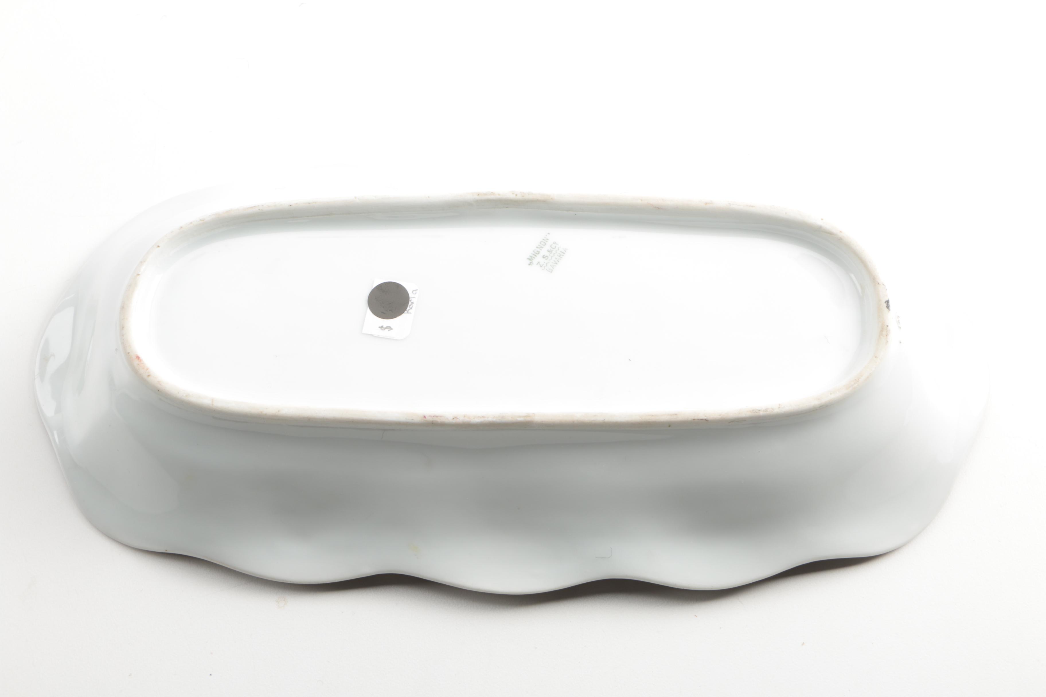 Vintage and Antique Bavarian Celery Dishes