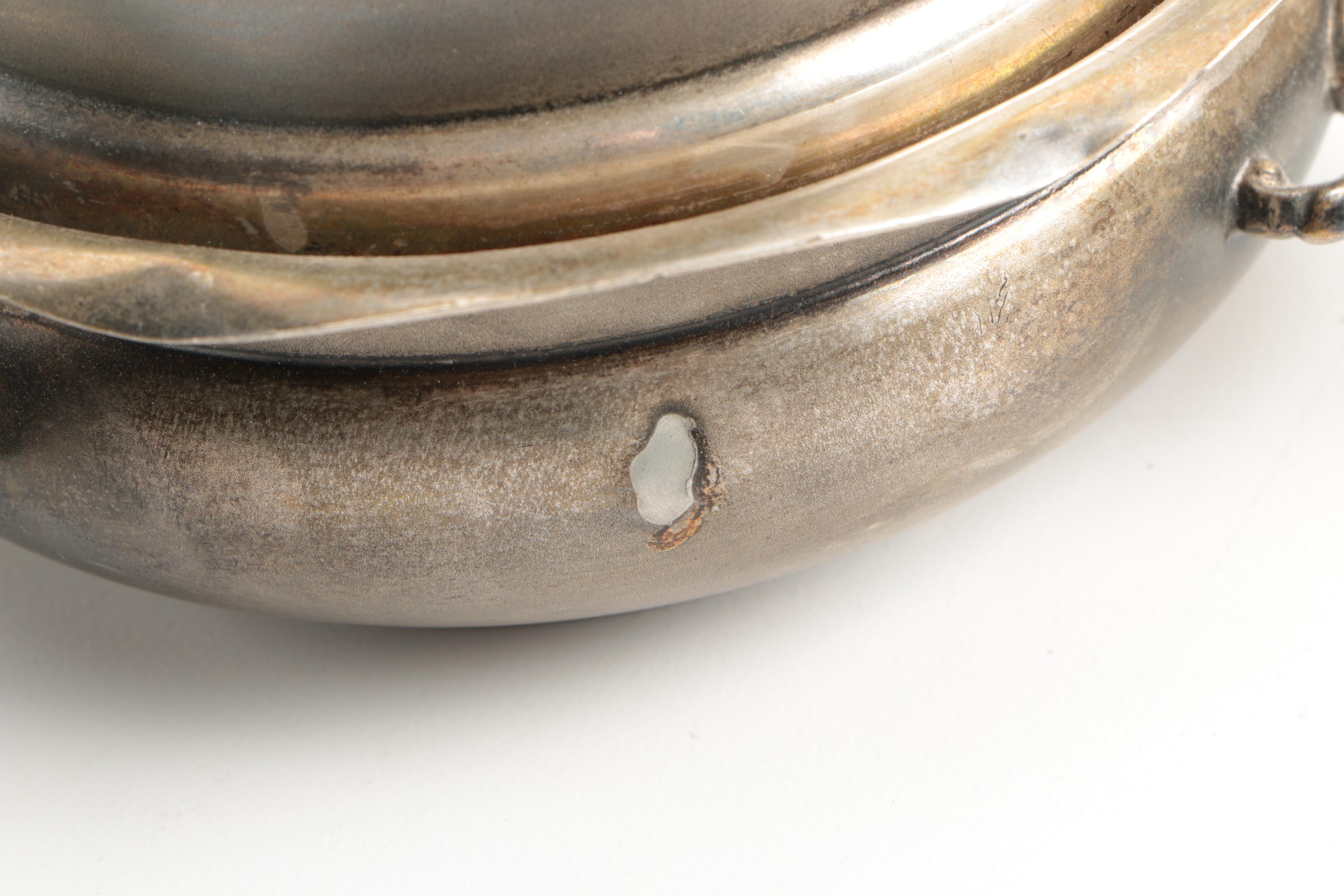 Warren Silver Plate Co. Engraved Silver-Plated Tea Service