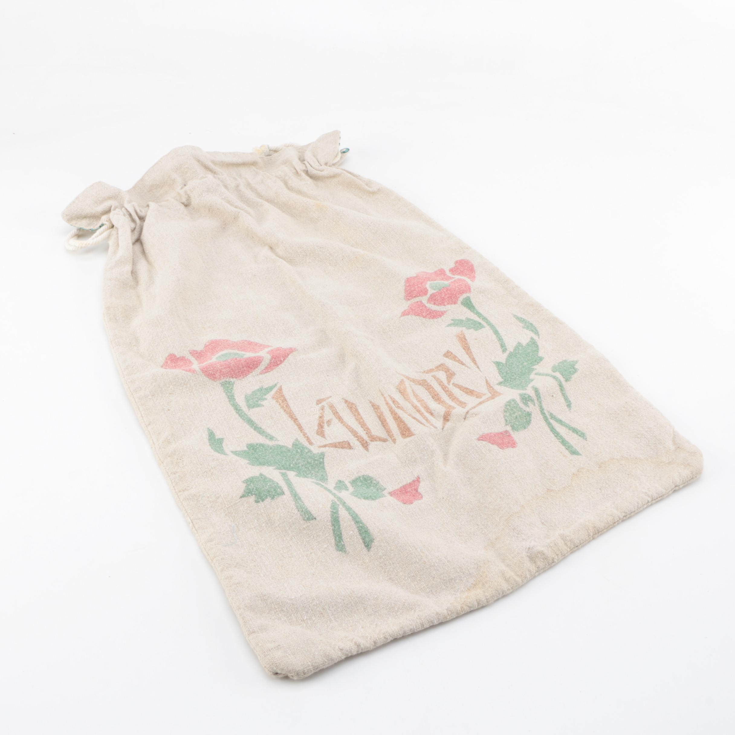 Vintage Purse, Drawstring Bags and Linens