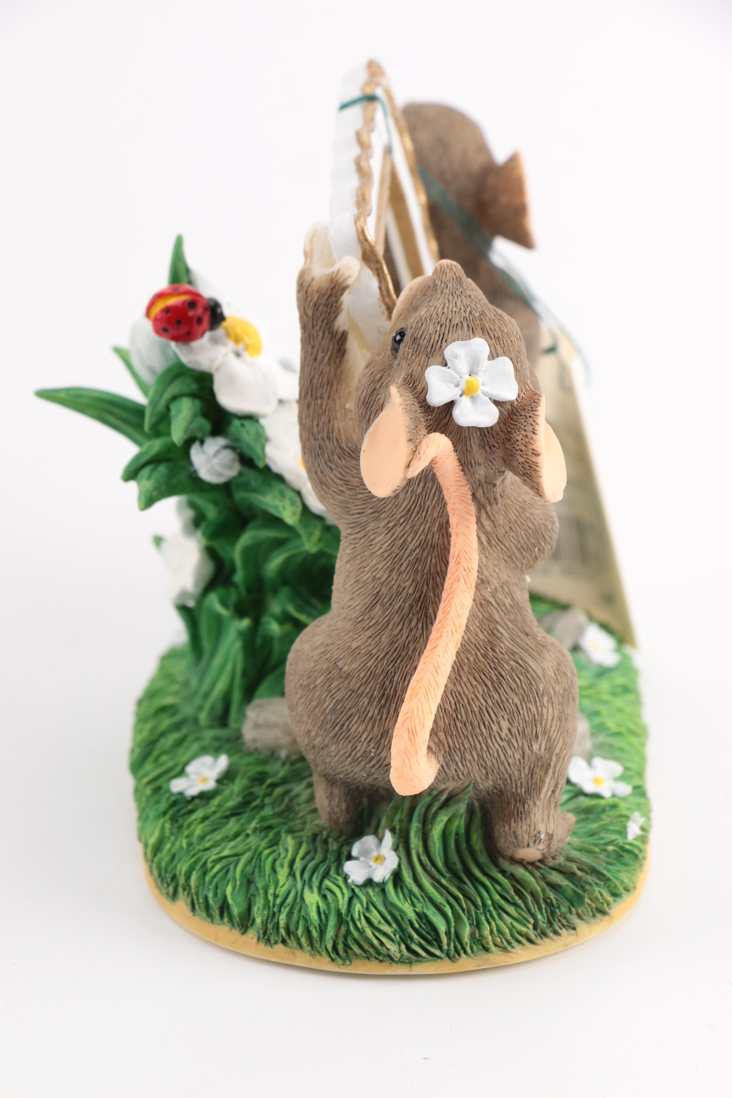 Fitz and Floyd Charming Tails "Picture Perfect" Mouse Figurine