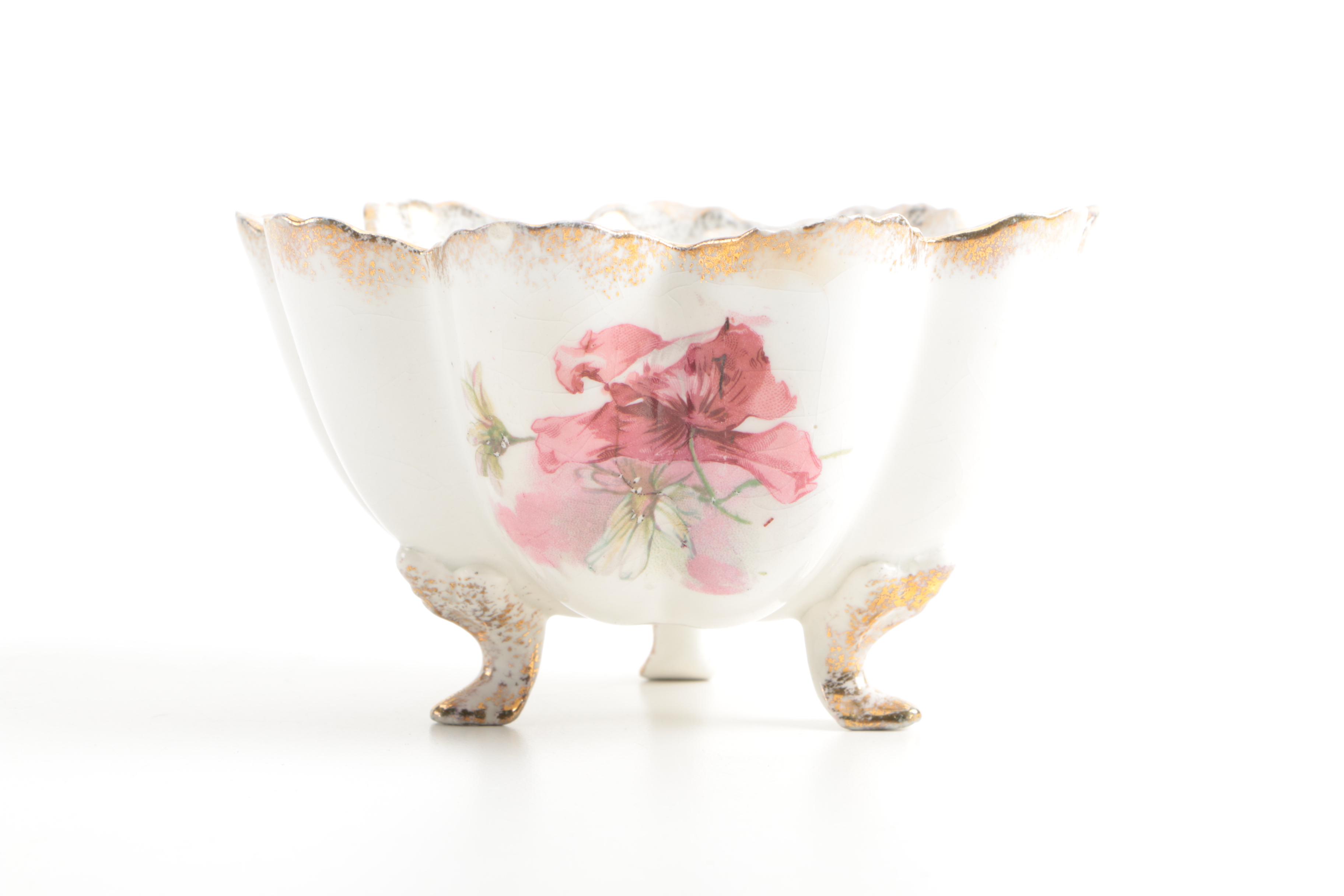 Vintage Porcelain Tableware with Music Box Teapot