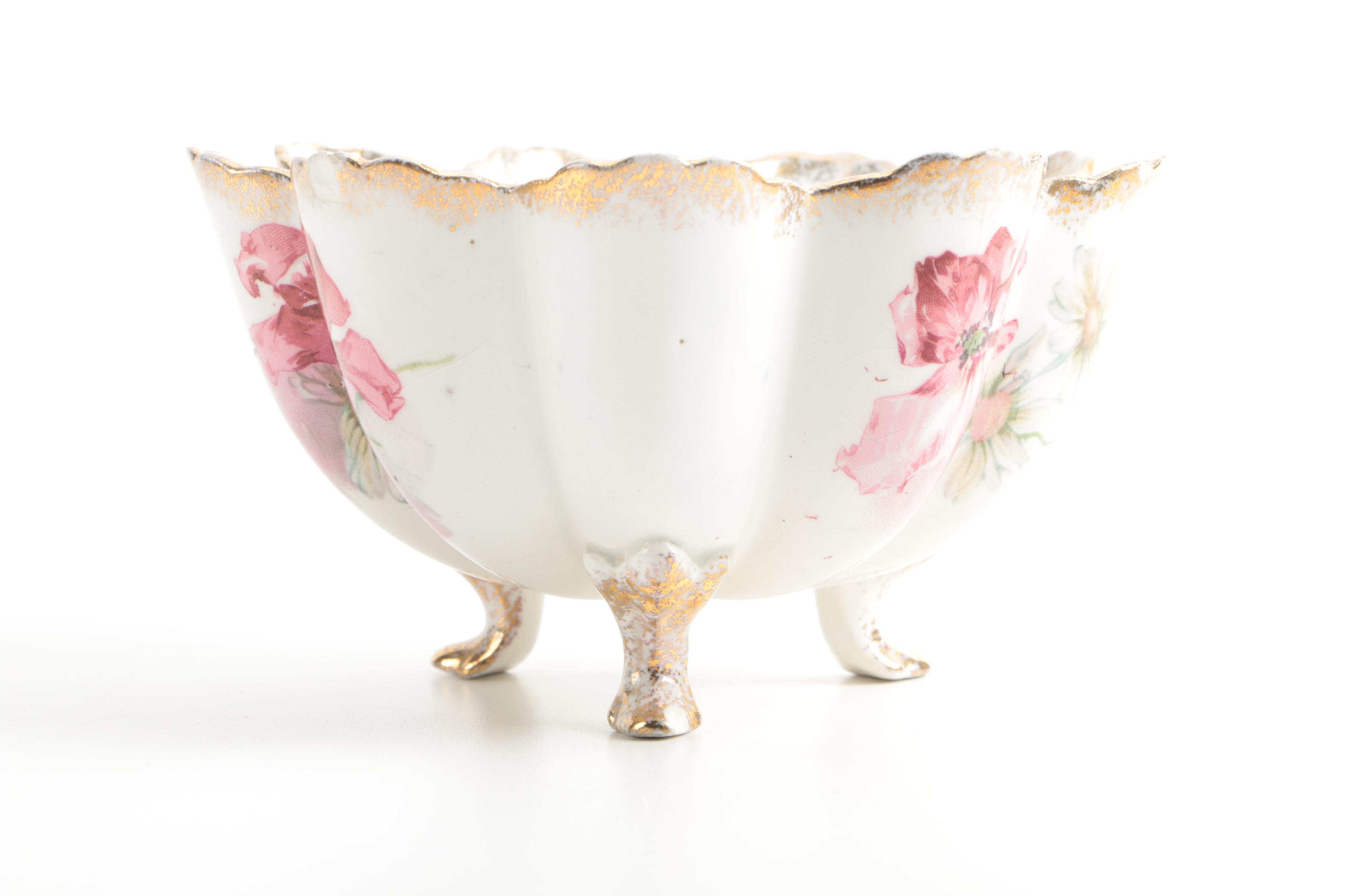 Vintage Porcelain Tableware with Music Box Teapot