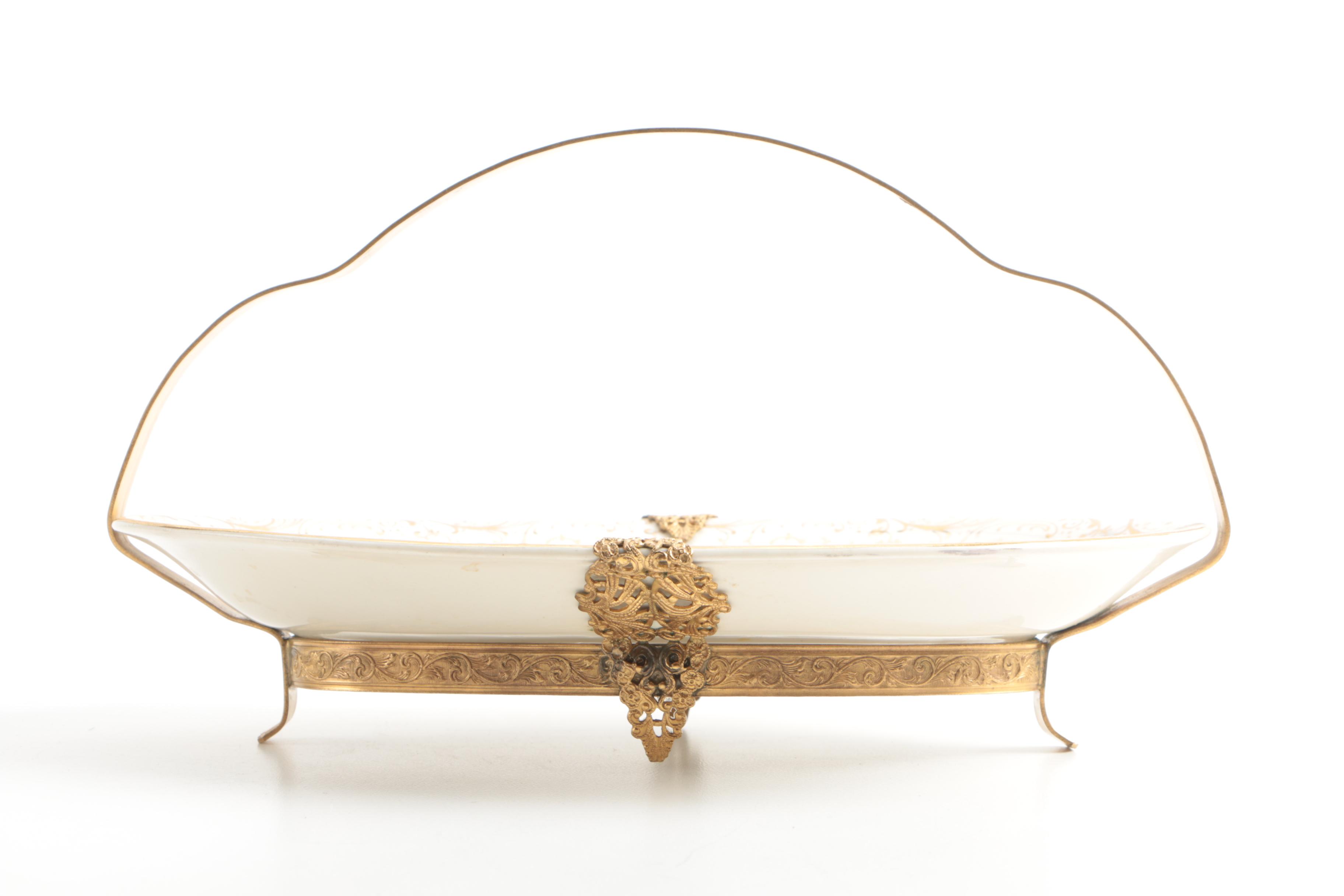 Vintage Porcelain Tableware with Music Box Teapot