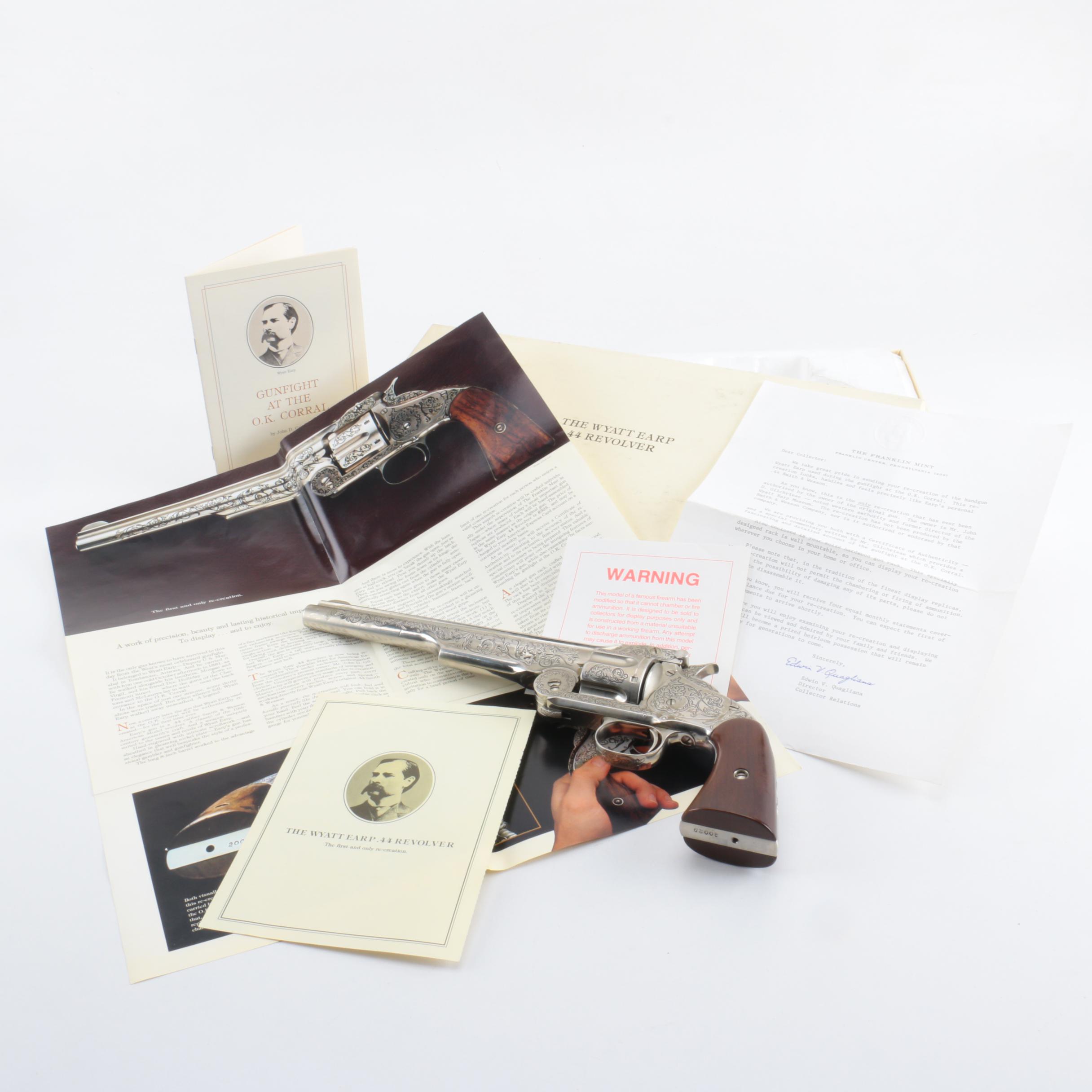 Wyatt Earp Replica Revolver From The Franklin Mint