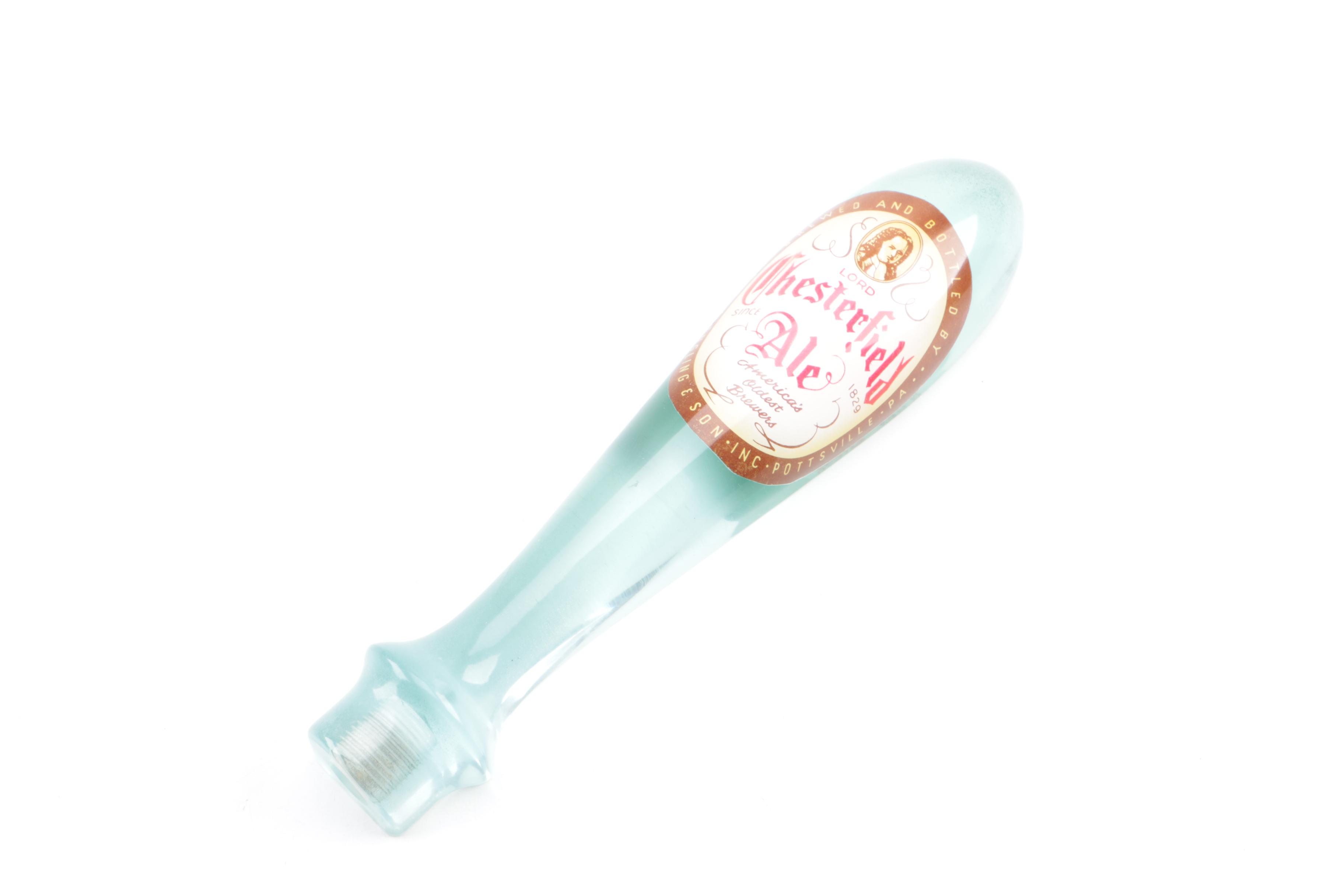 Vintage Chesterfield Ale Tap Handle, Yuengling Mini Keg and Other Breweriana