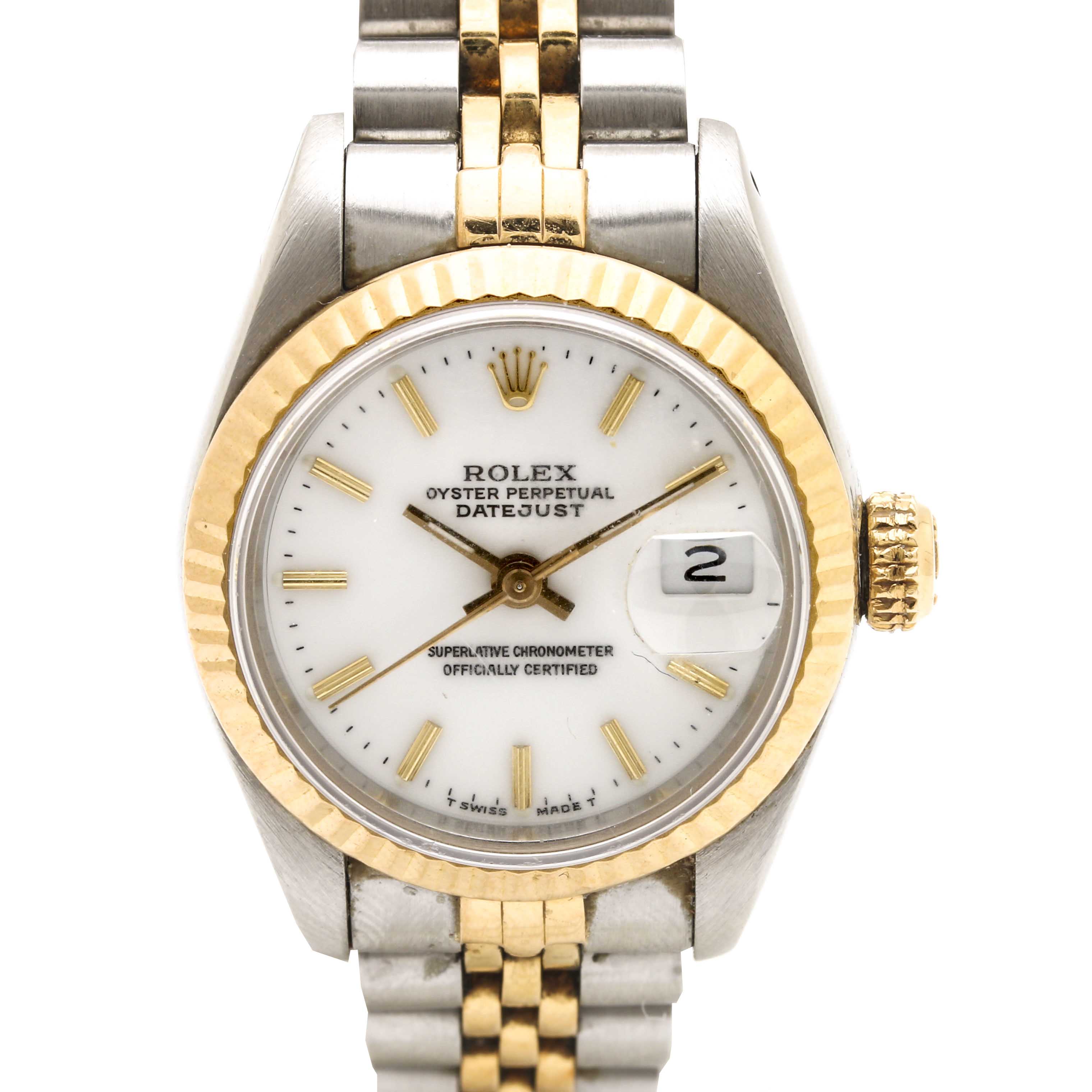 Rolex Oyster Perpetual Datejust 18K Yellow Gold and Stainless Steel Watch