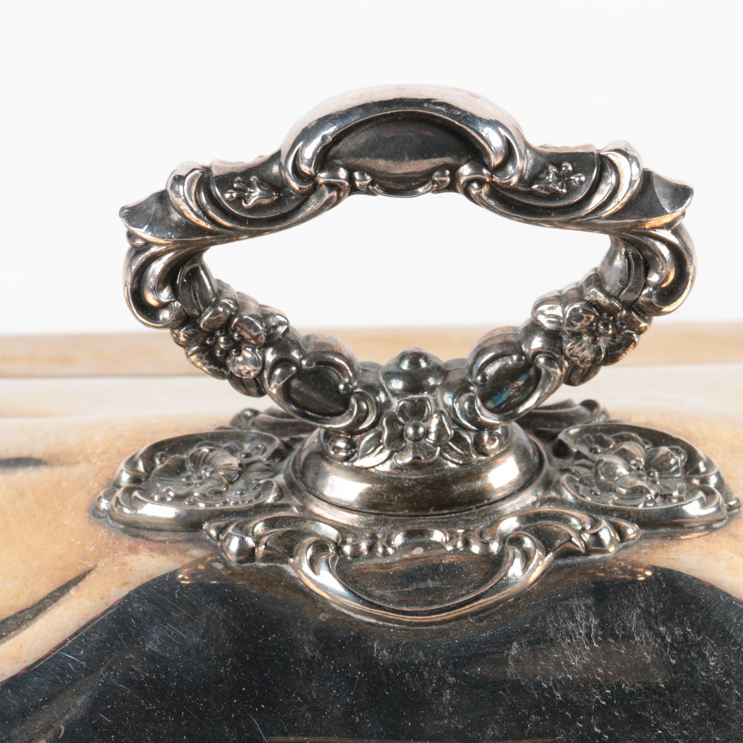 Silver-Plated Serving Dish with Pyrex Casserole Pan