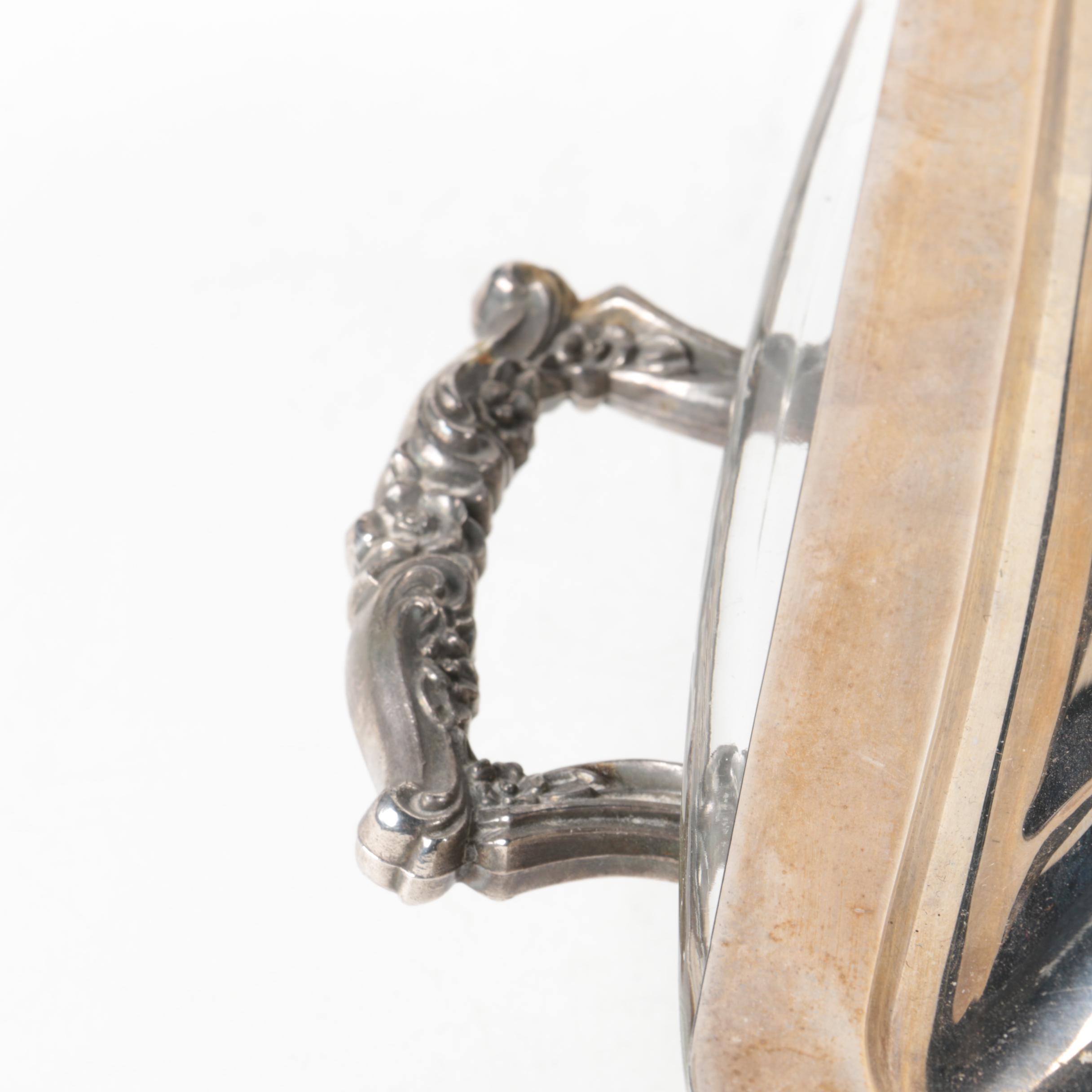 Silver-Plated Serving Dish with Pyrex Casserole Pan