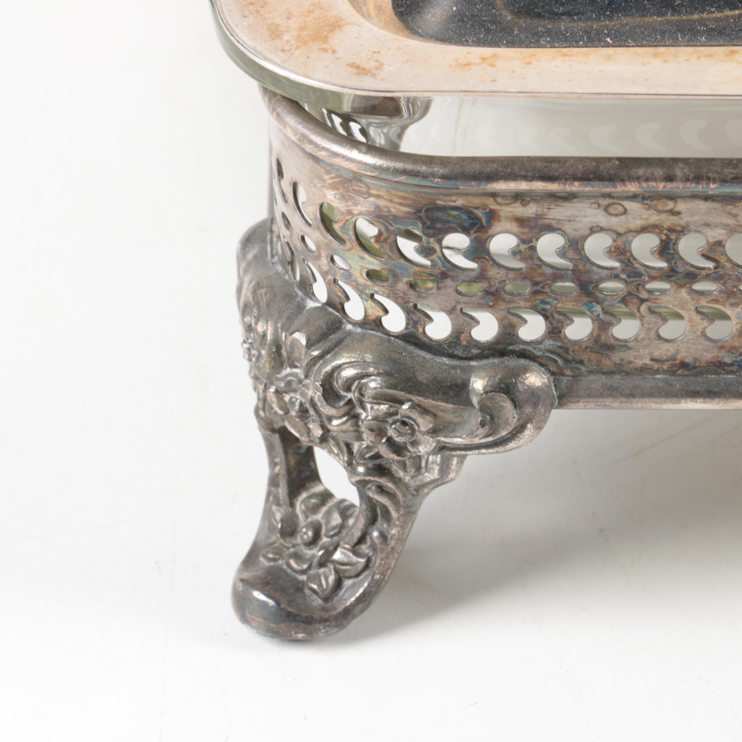 Silver-Plated Serving Dish with Pyrex Casserole Pan