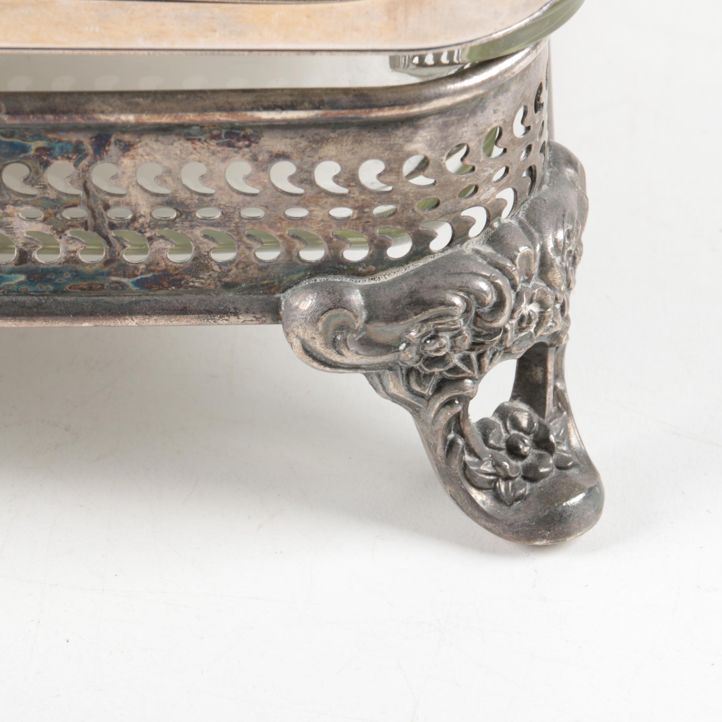 Silver-Plated Serving Dish with Pyrex Casserole Pan