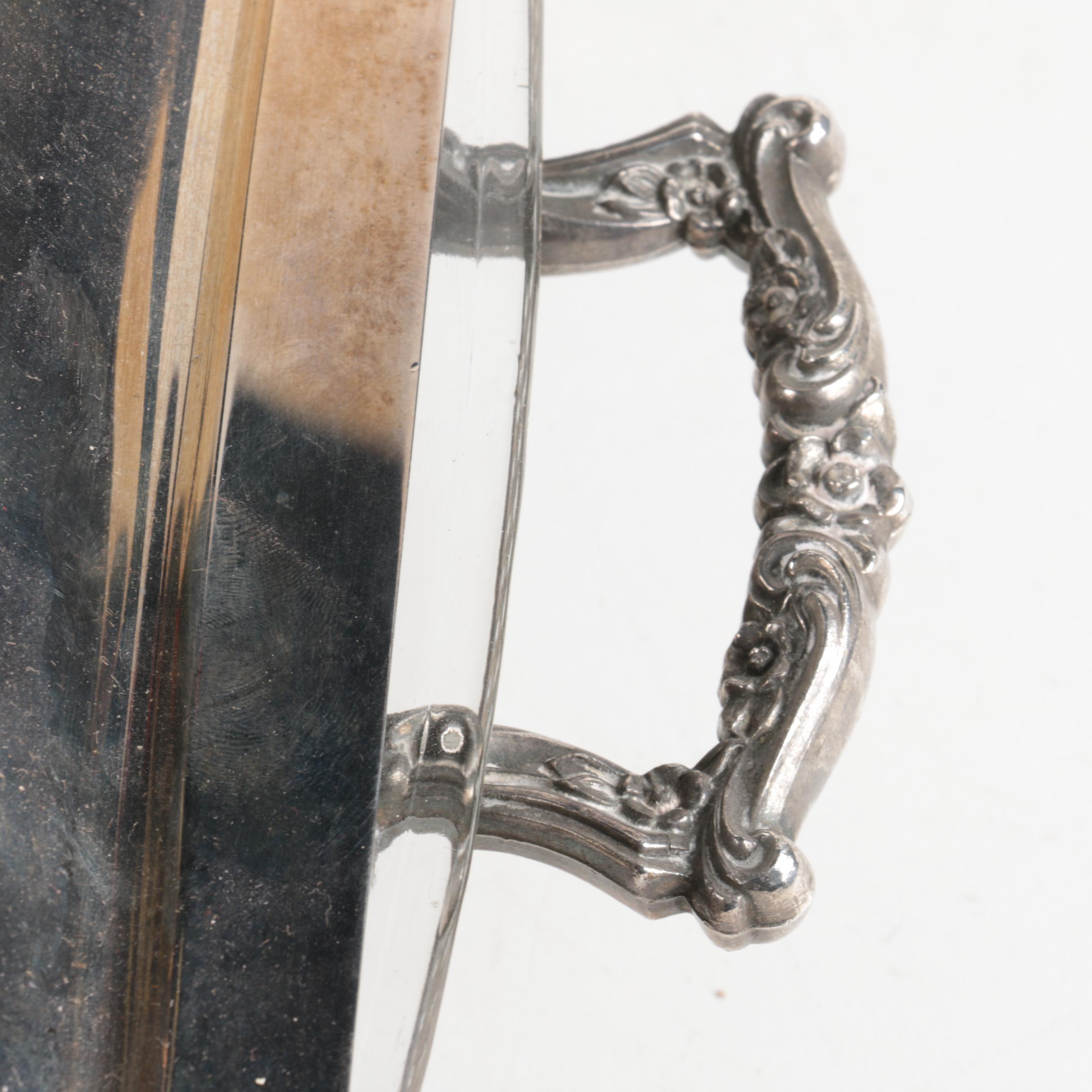 Silver-Plated Serving Dish with Pyrex Casserole Pan