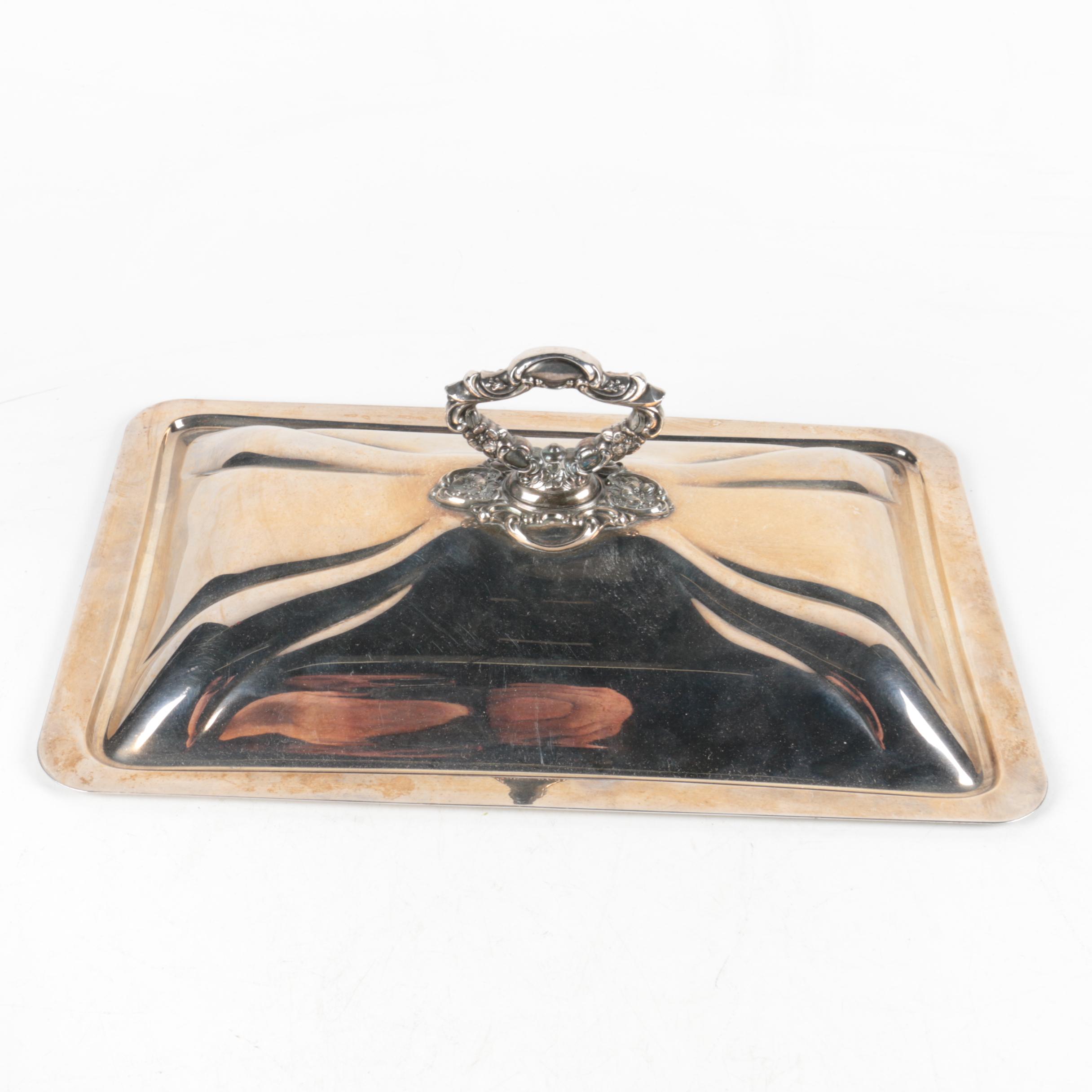 Silver-Plated Serving Dish with Pyrex Casserole Pan