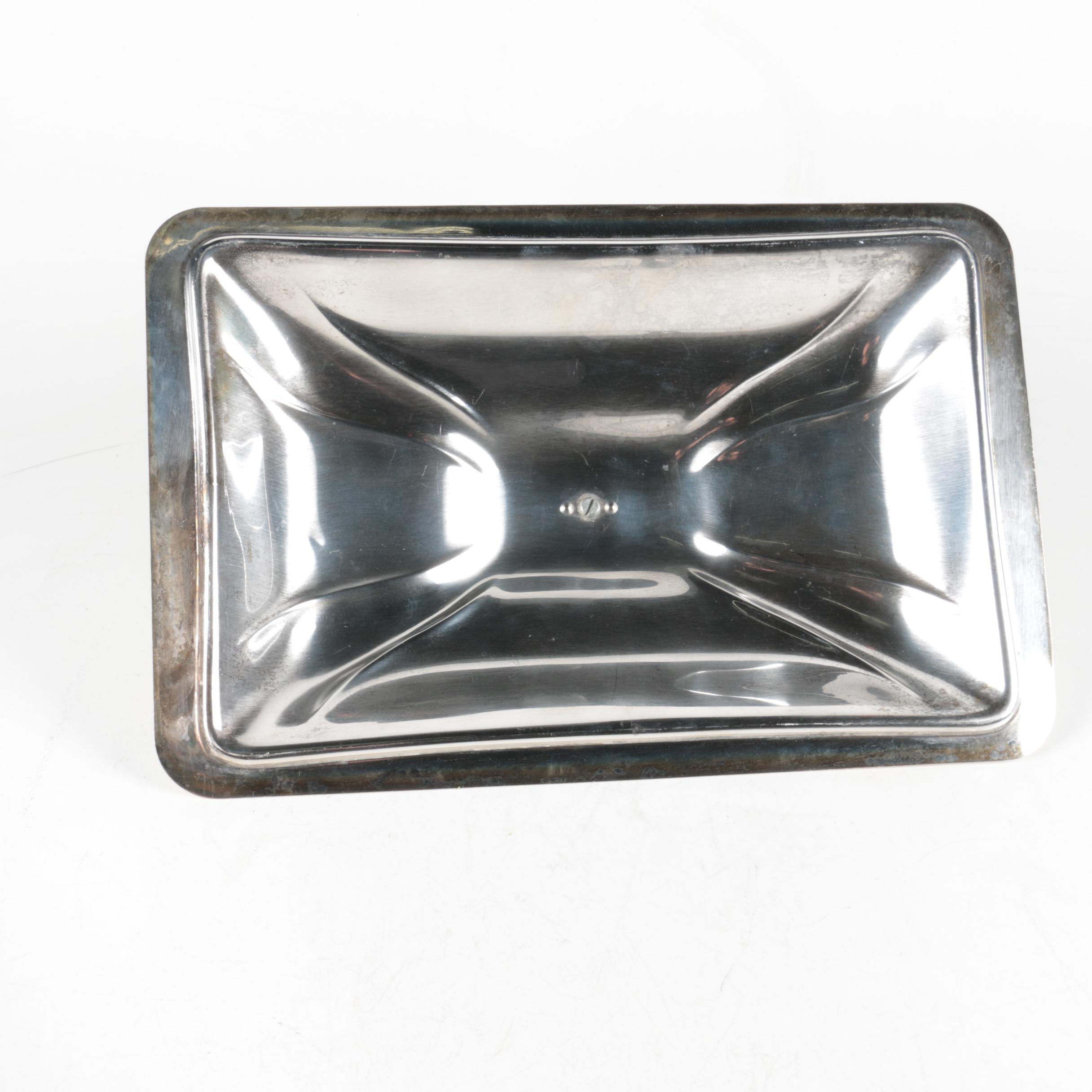 Silver-Plated Serving Dish with Pyrex Casserole Pan