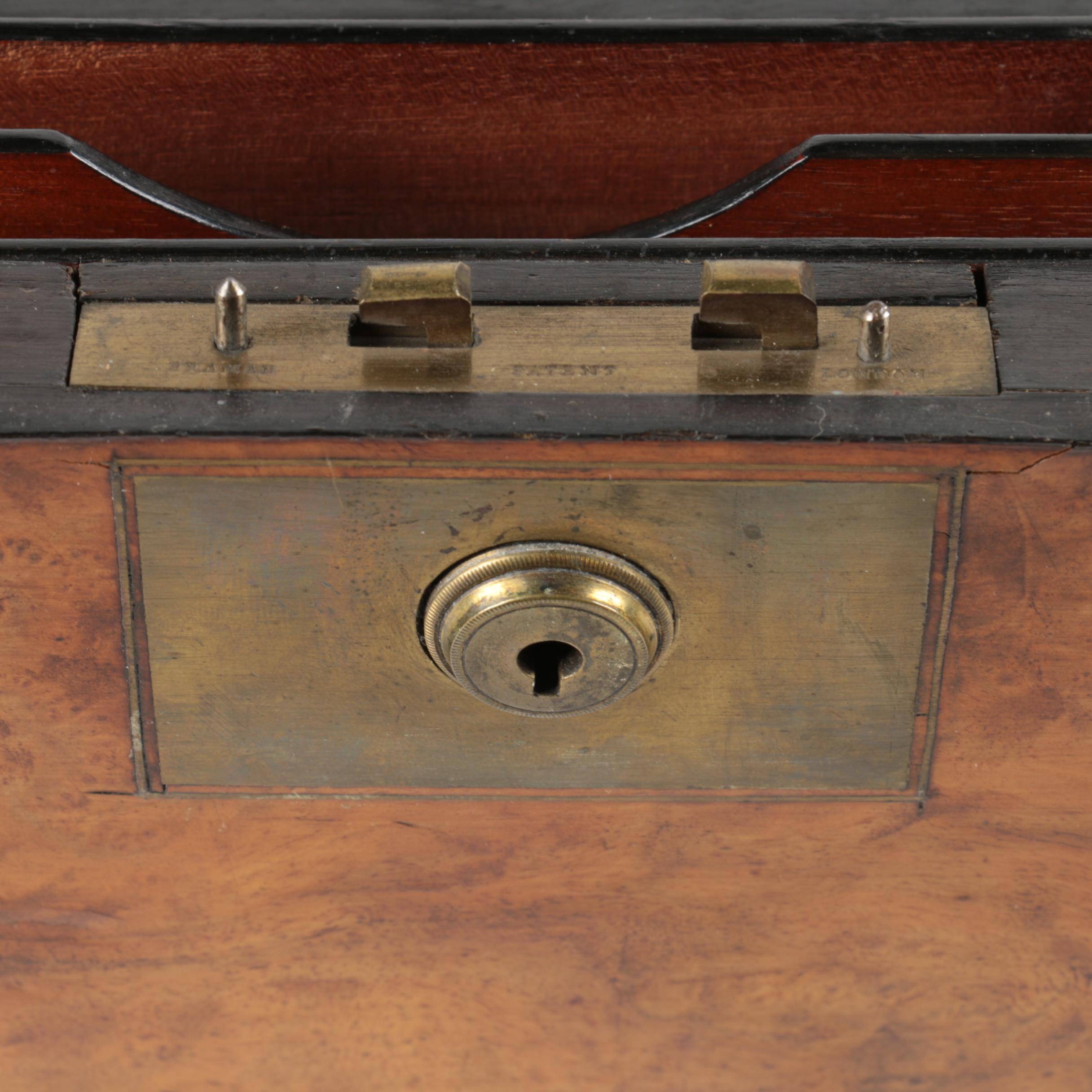 Wooden Writing Box Trimmed in Brass