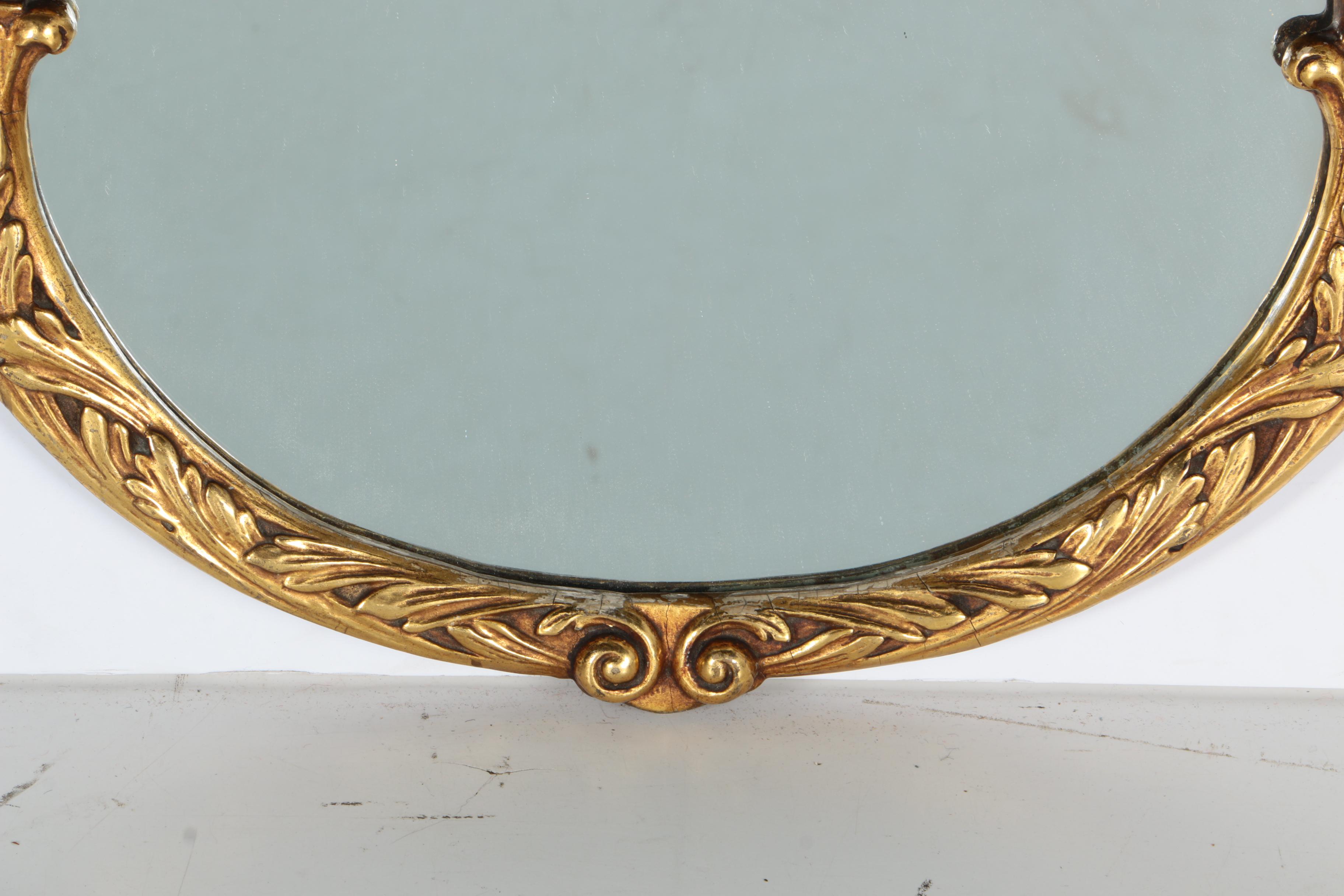 Wood Framed Mirror with Eagle Finial EBTH