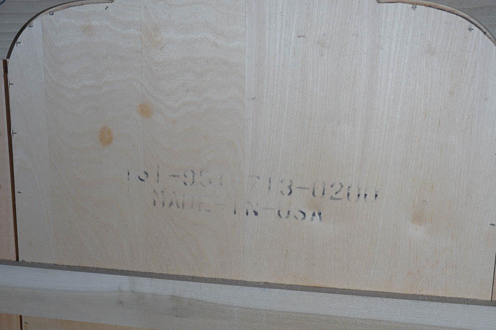 French Provincial Style Pine Queen Size Bed Frame