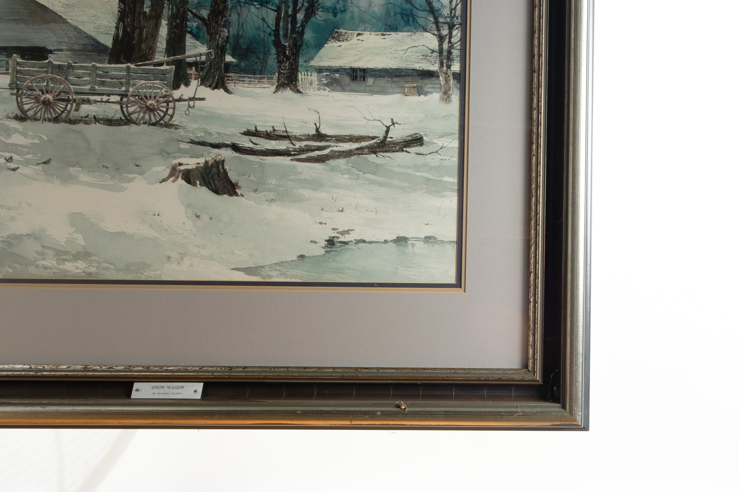 Offset Lithograph After Michael Sloan "Snow Wagon"