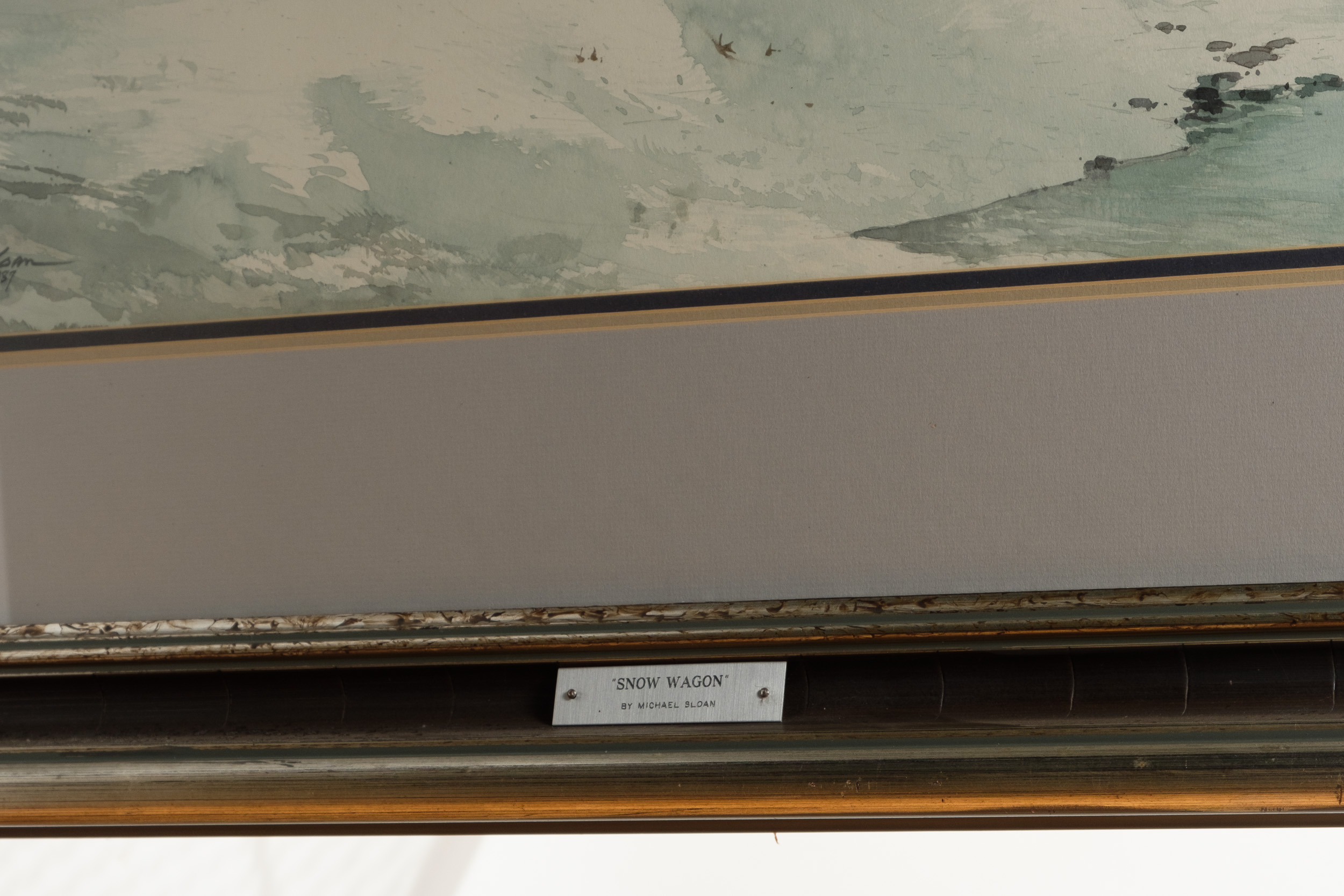 Offset Lithograph After Michael Sloan "Snow Wagon"