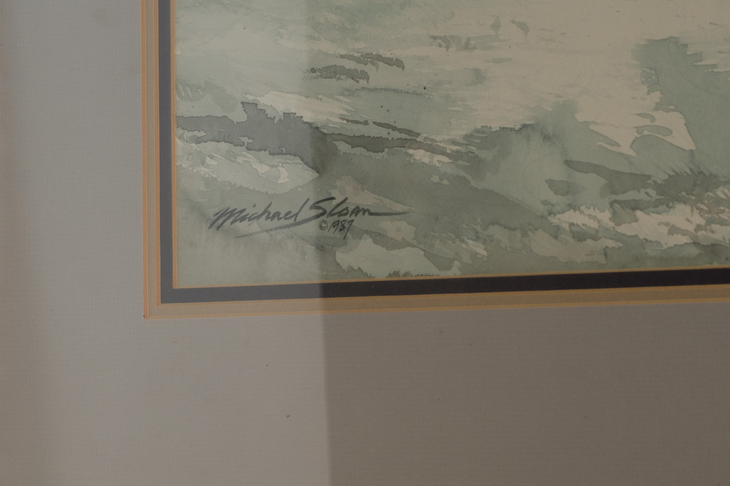 Offset Lithograph After Michael Sloan "Snow Wagon"