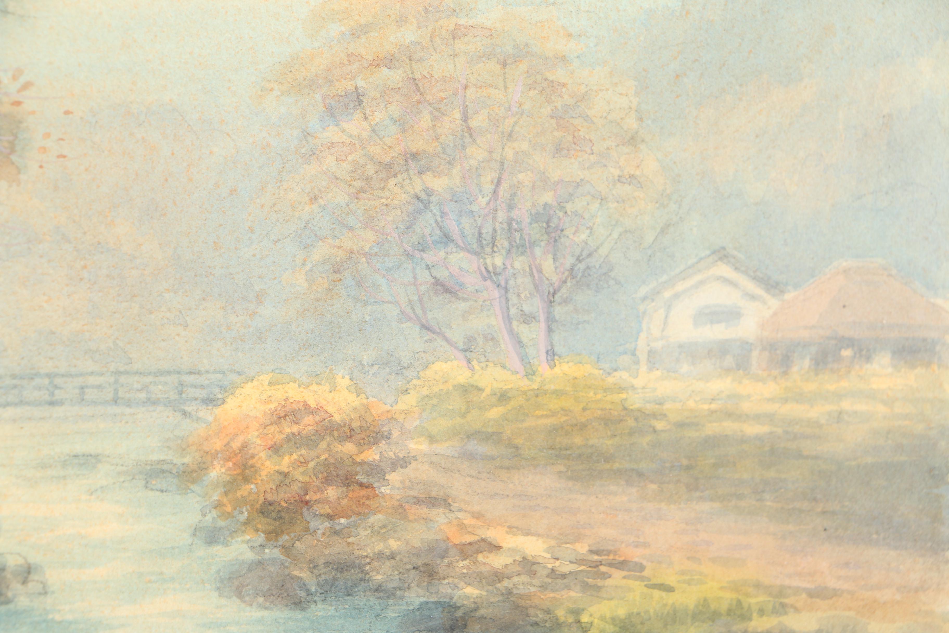 K. Seki Watercolor Painting on Paper of Landscape