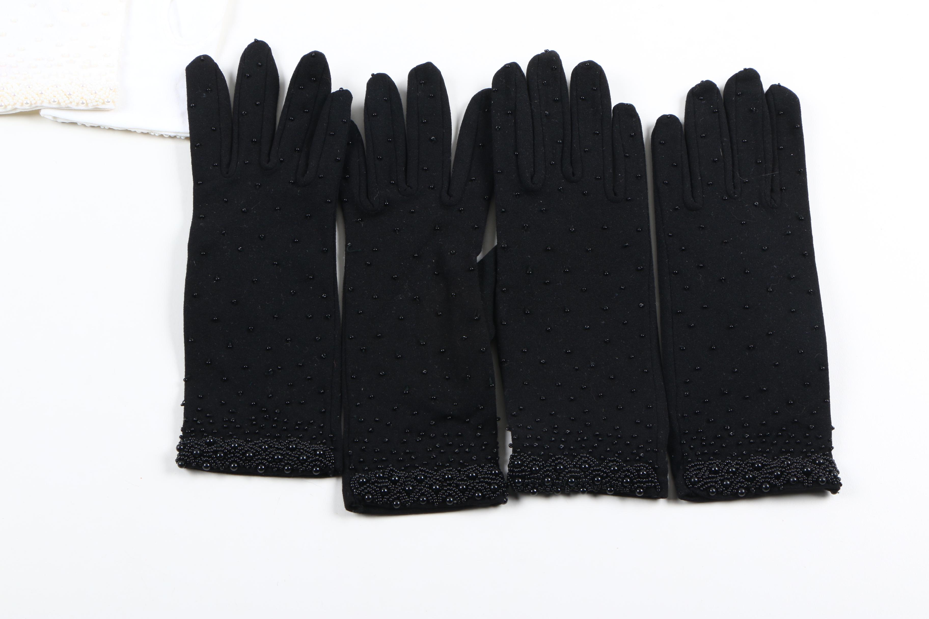 Women's Vintage Gloves Including Leather