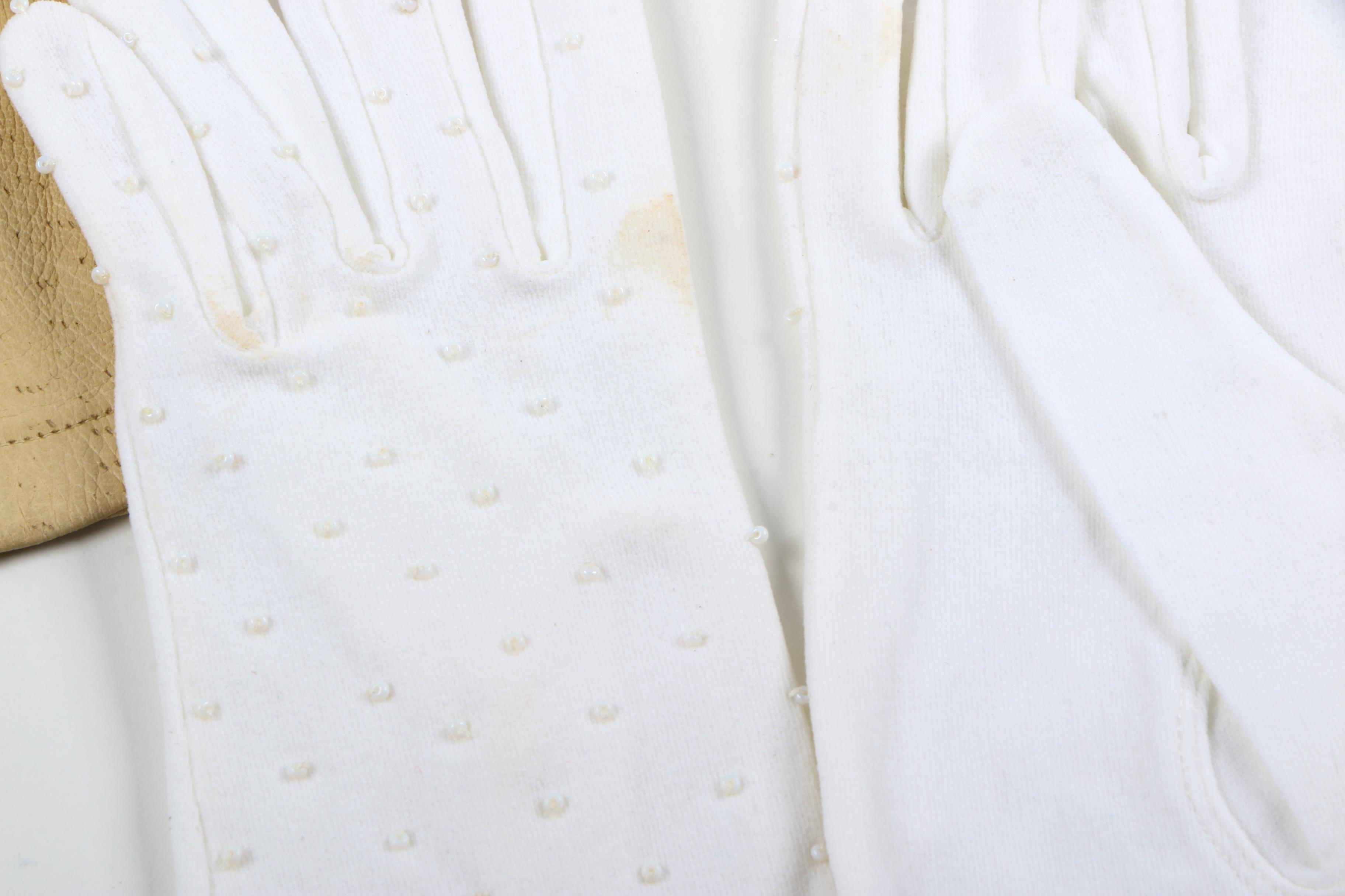 Women's Vintage Gloves Including Leather