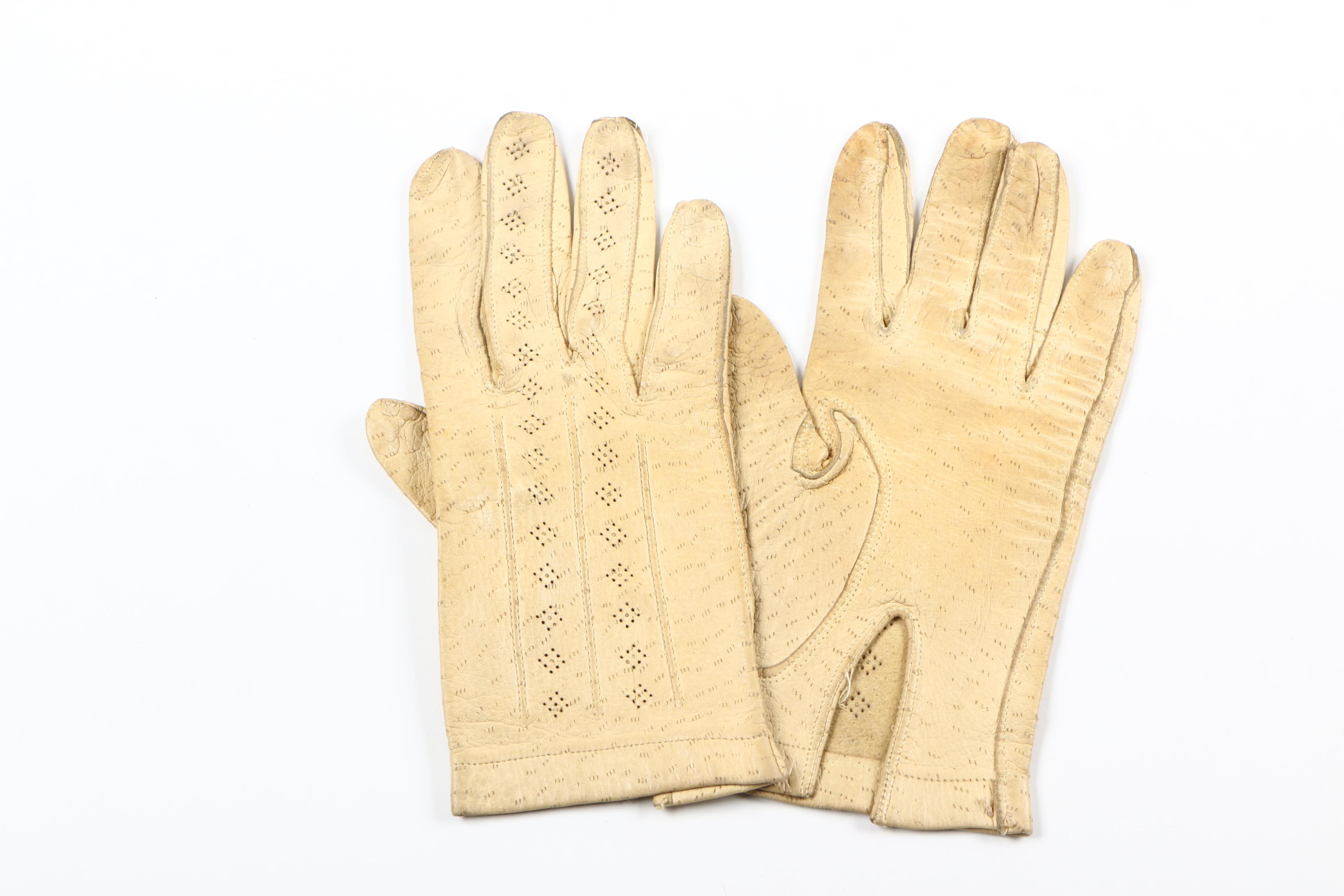 Women's Vintage Gloves Including Leather