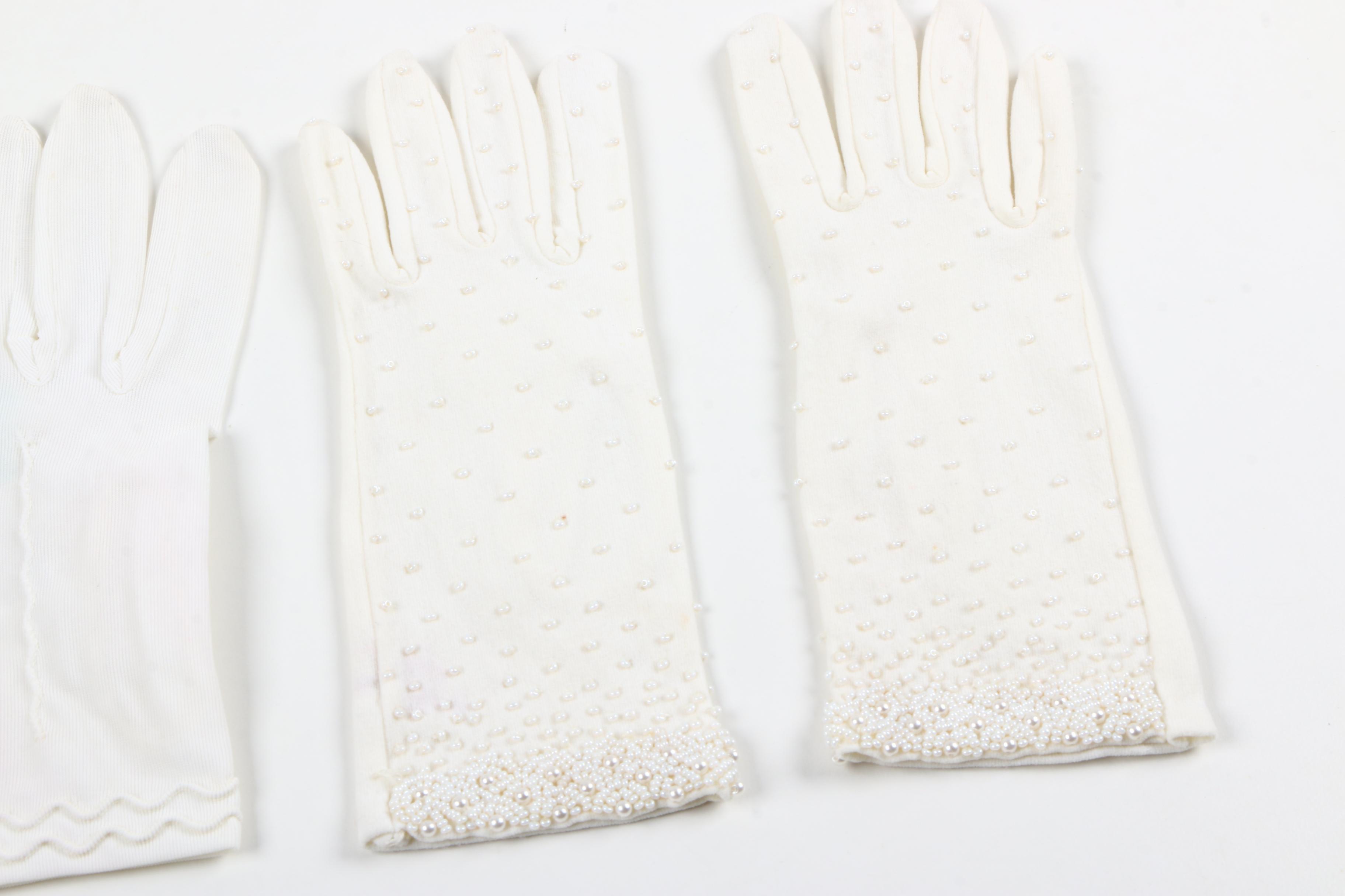 Women's Vintage Gloves Including Leather