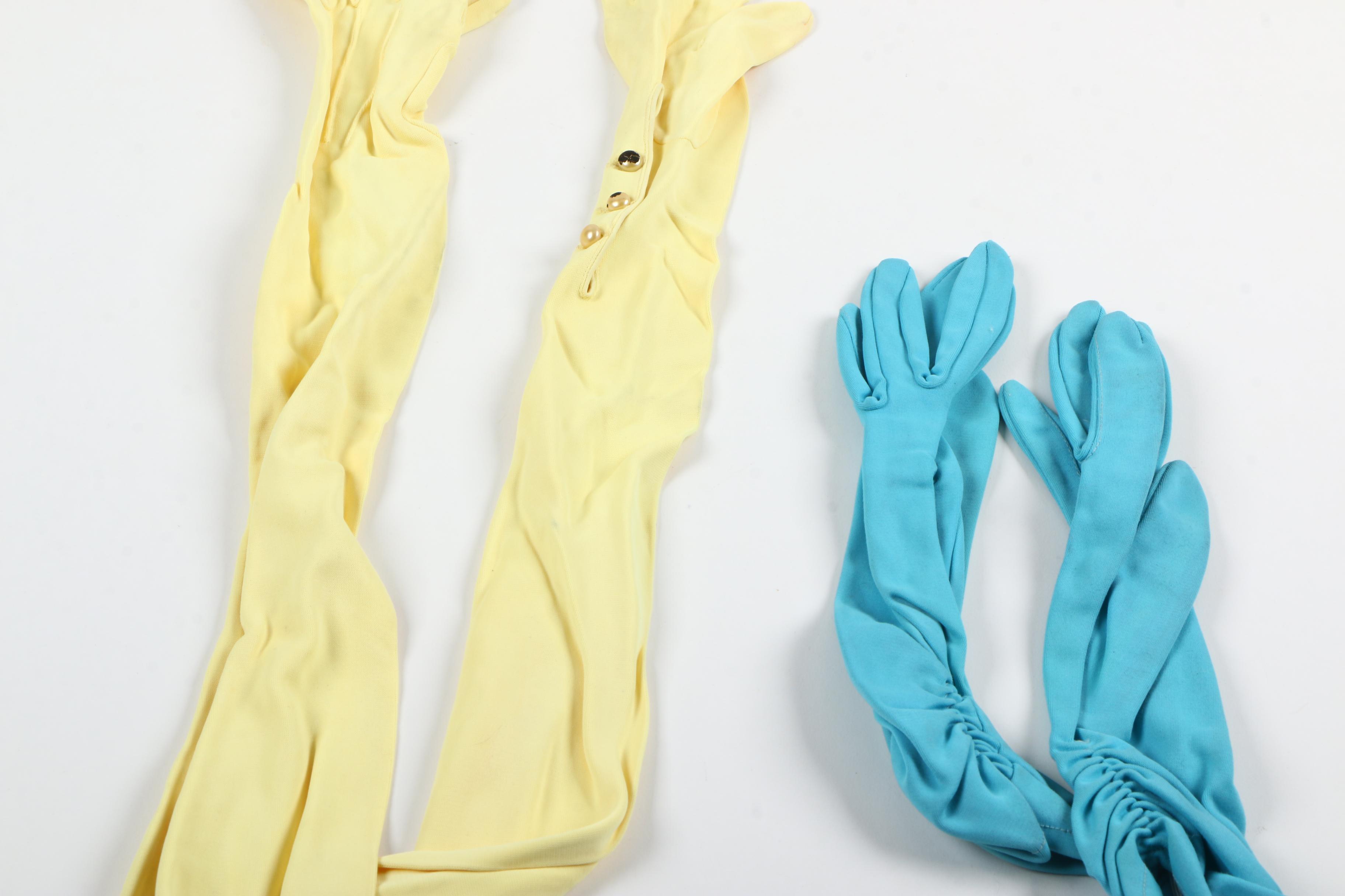 Women's Vintage Gloves Including Leather