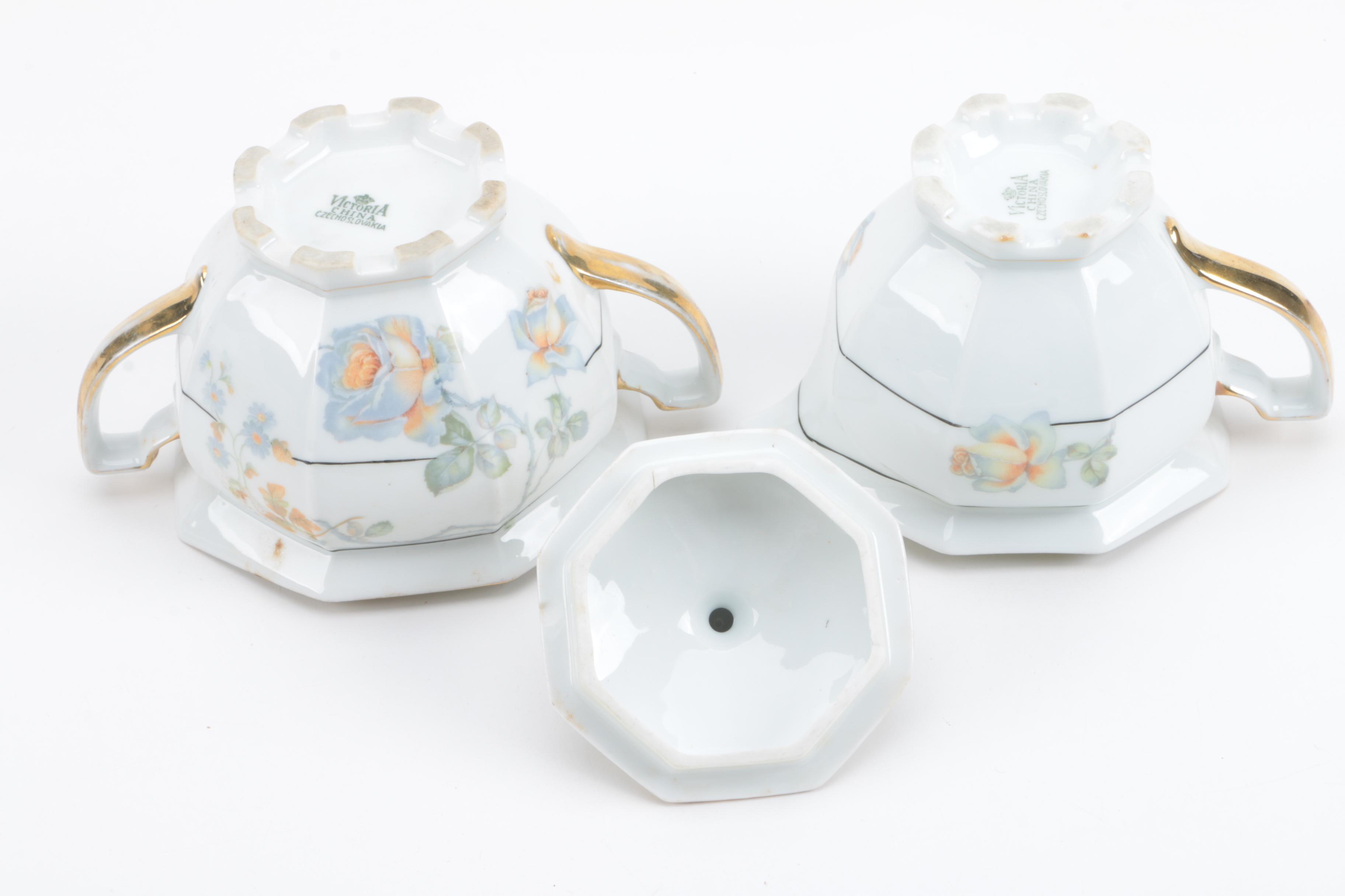 Vintage Victoria China Porcelain Tableware