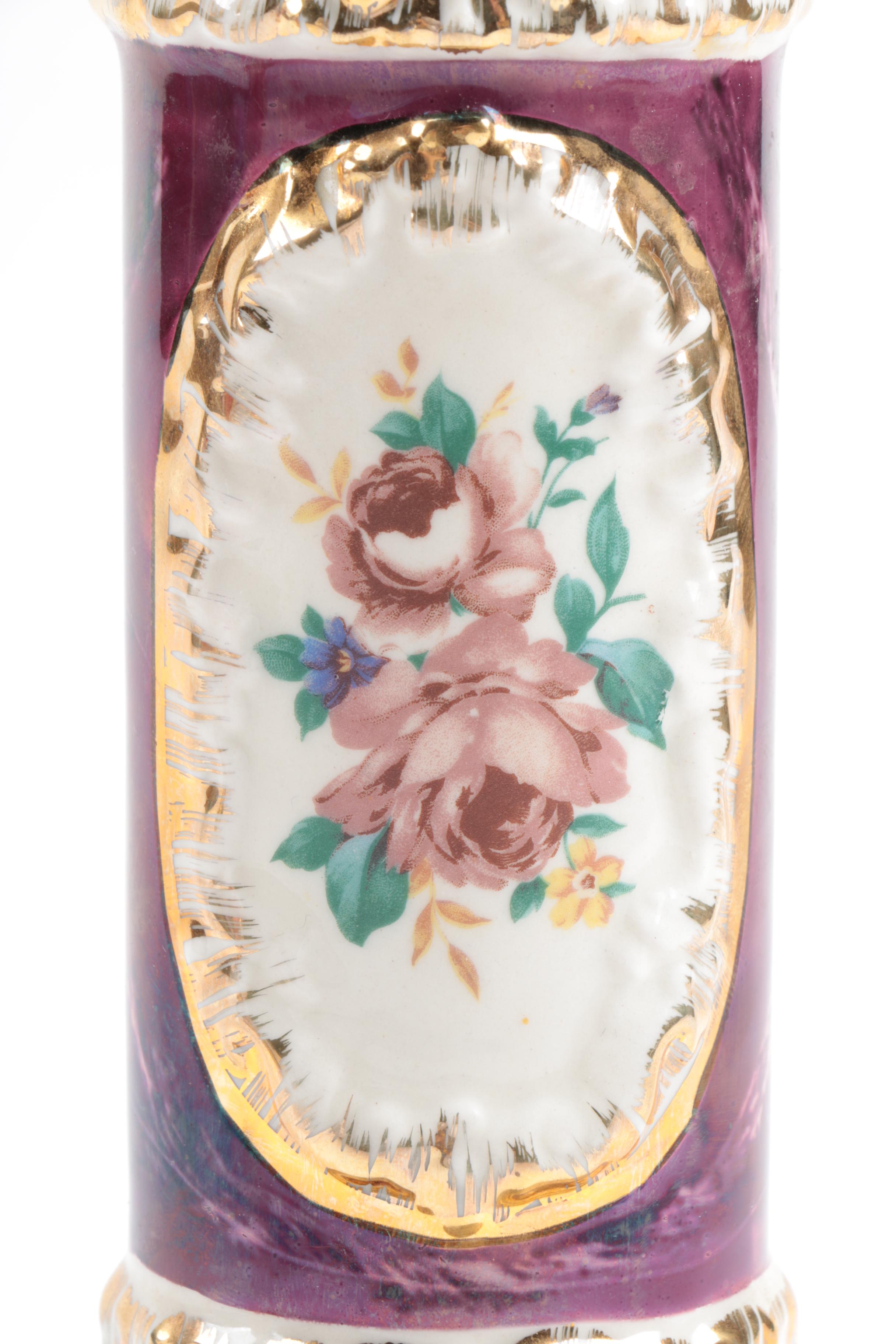 Ceramic and Brass Table Lamps