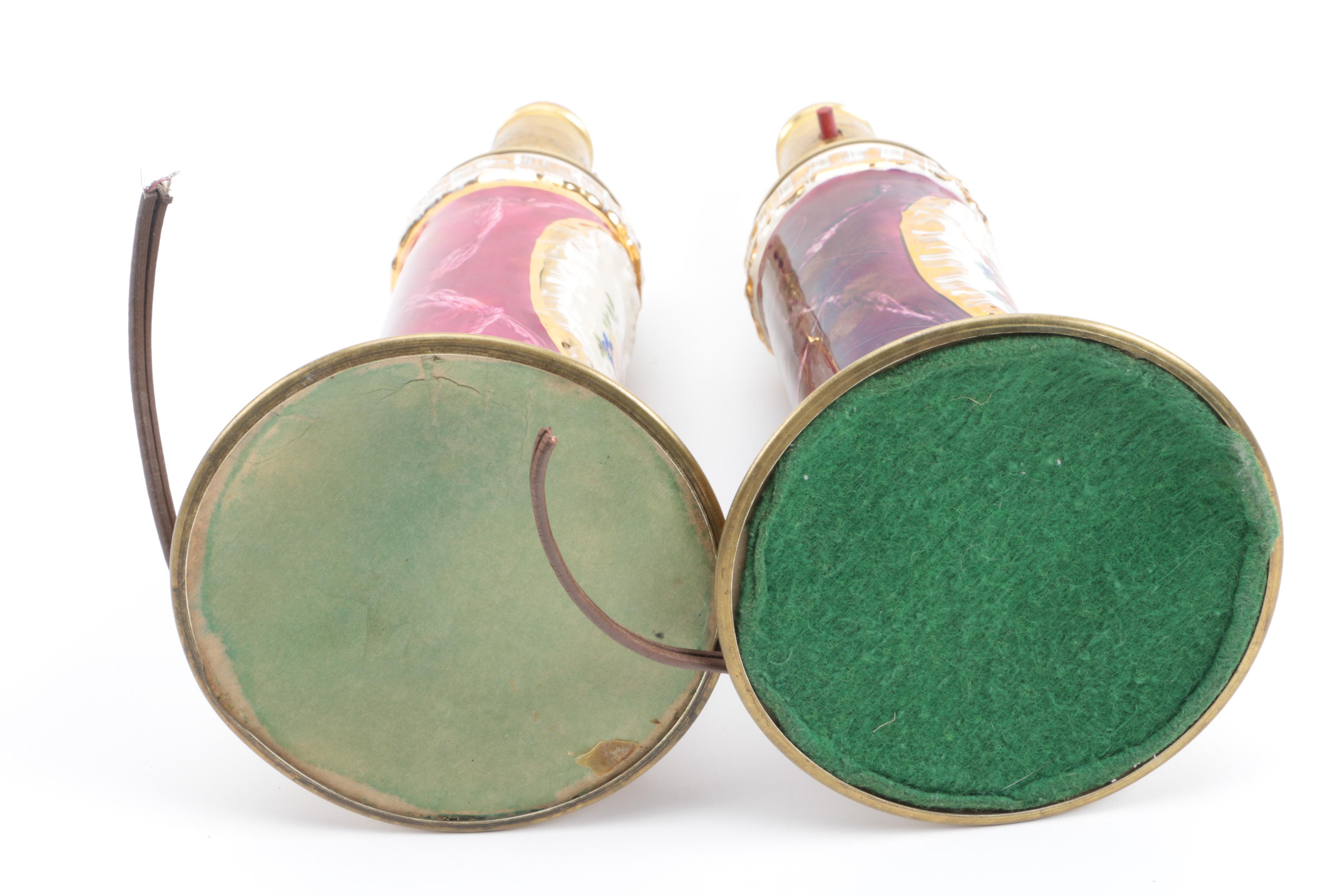 Ceramic and Brass Table Lamps