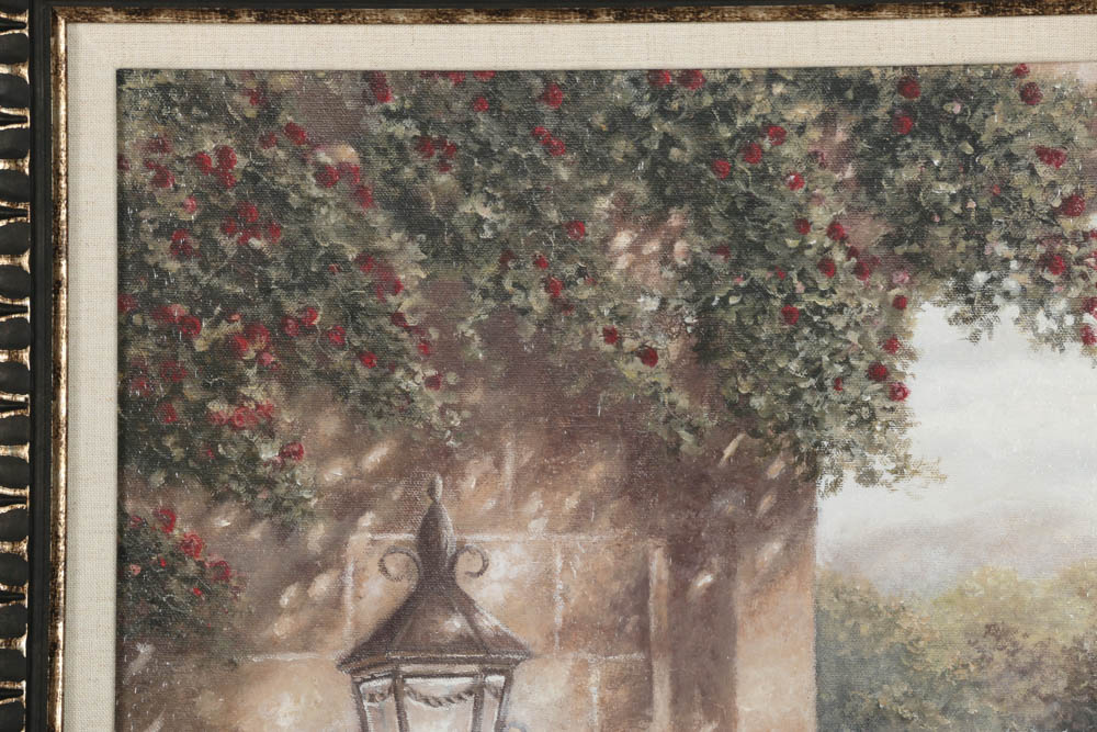 Offset Lithograph on Board After Betsy Brown "Evening in the Conservatory"